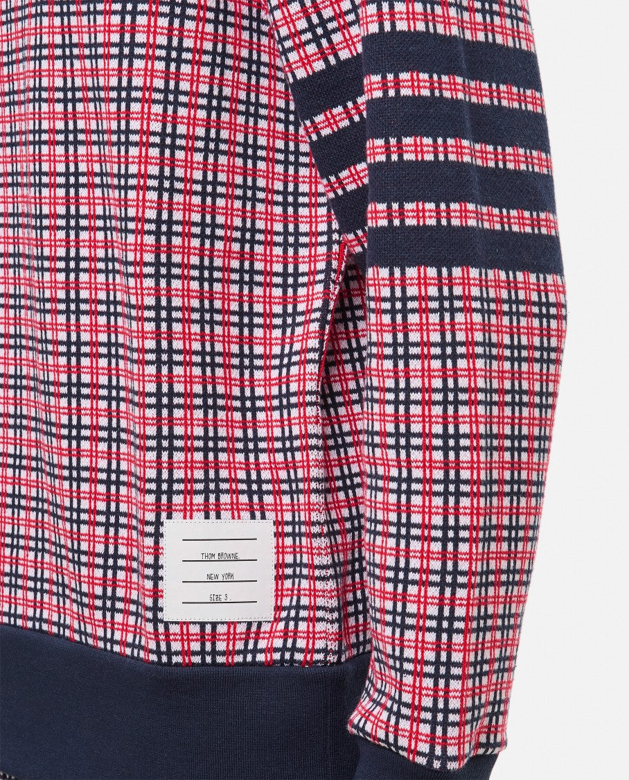 4 Bar Cotton Crewneck Sweatshirt