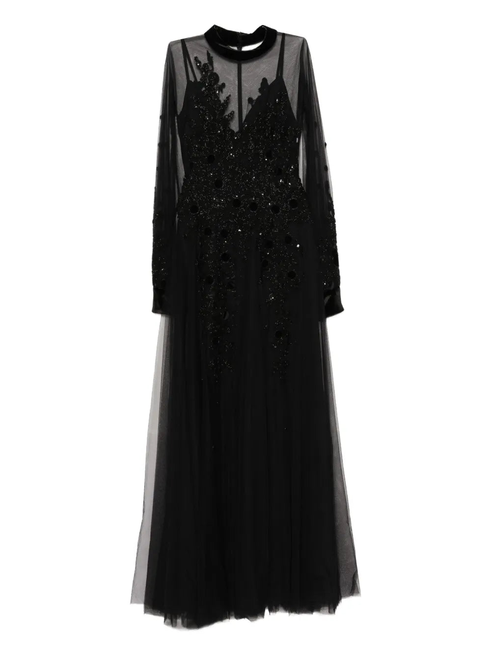 Embroidered Tulle Dress