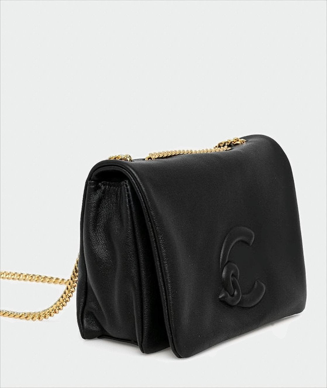 Structured Black Leather Handbag