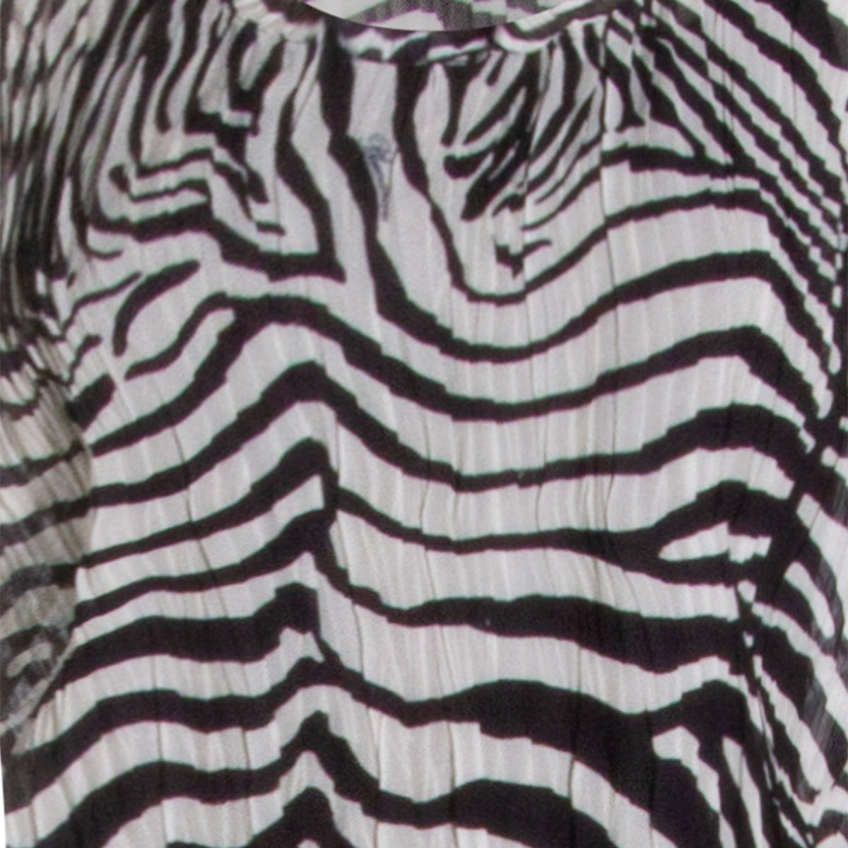 Zebra-Patterned Maxi Dress with Peplum Detail