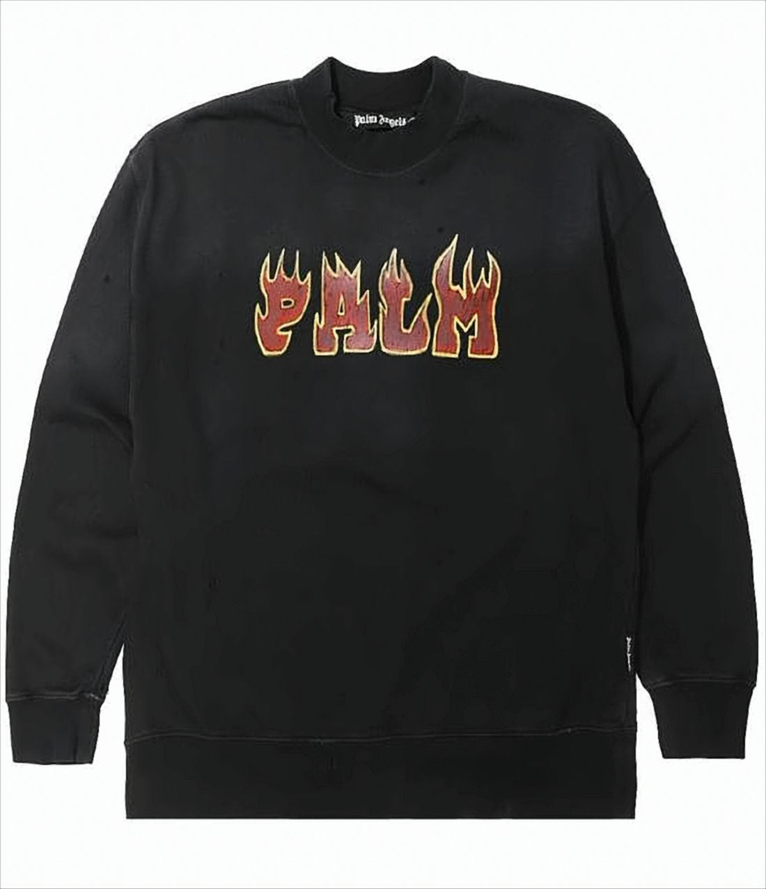 Black Long-Sleeve T-Shirt with Graphic Print