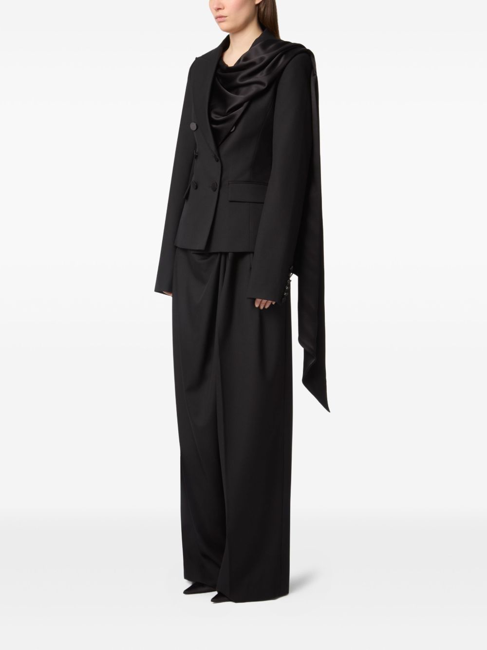 Double-Breasted Black Jacket
