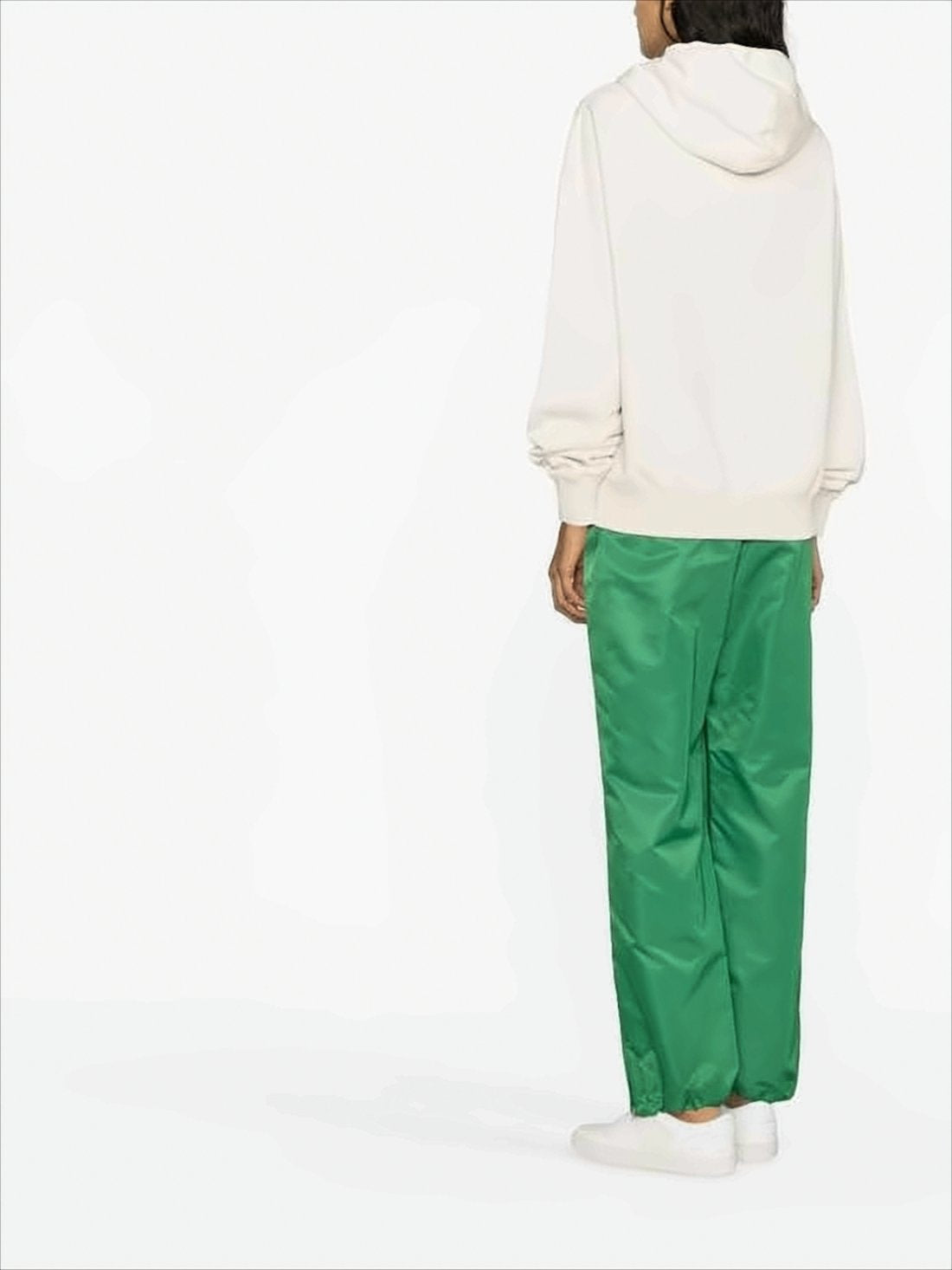 Relaxed Fit Cropped Hoodie with Drawstring