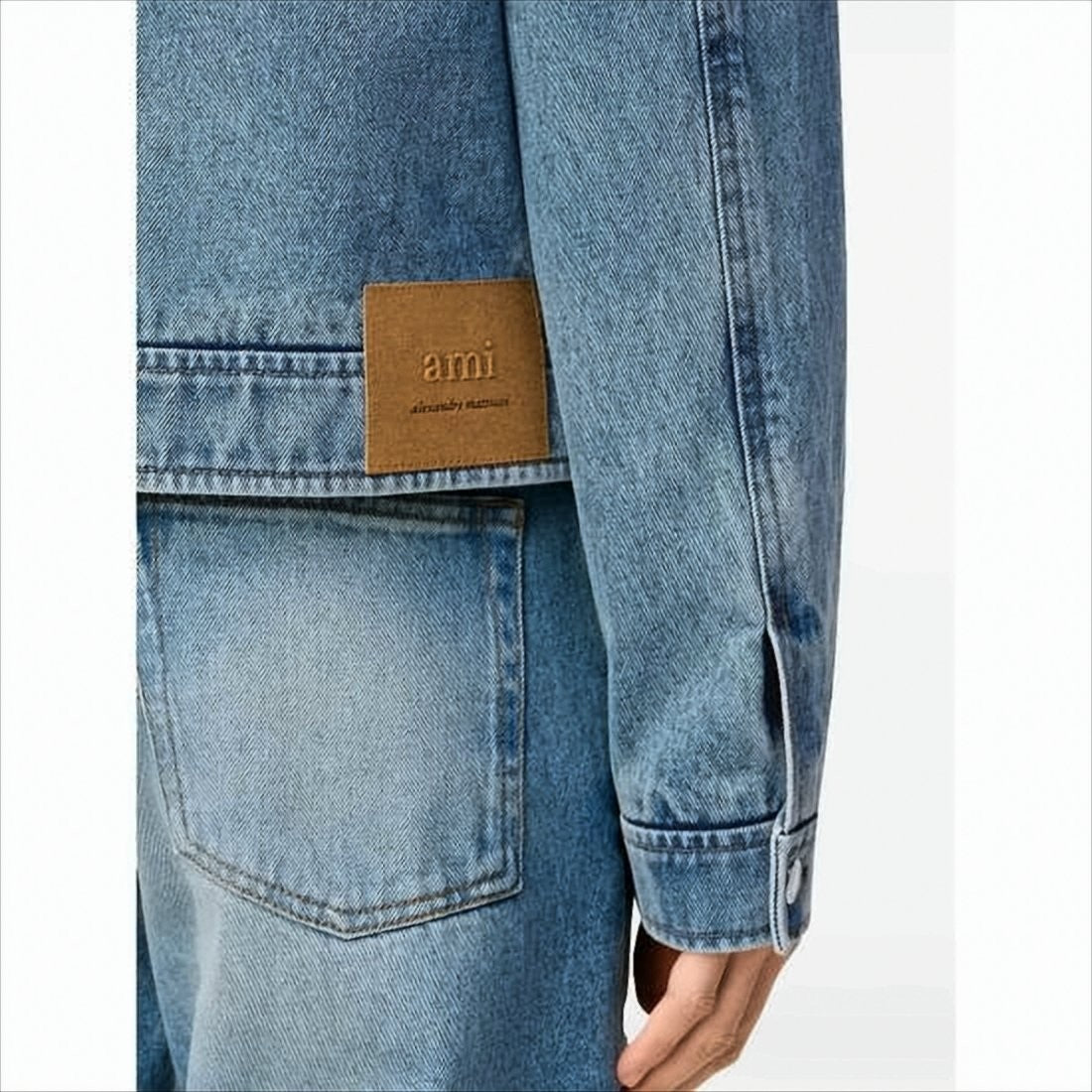 Light Blue Denim Jacket with Iconic Heart Detail
