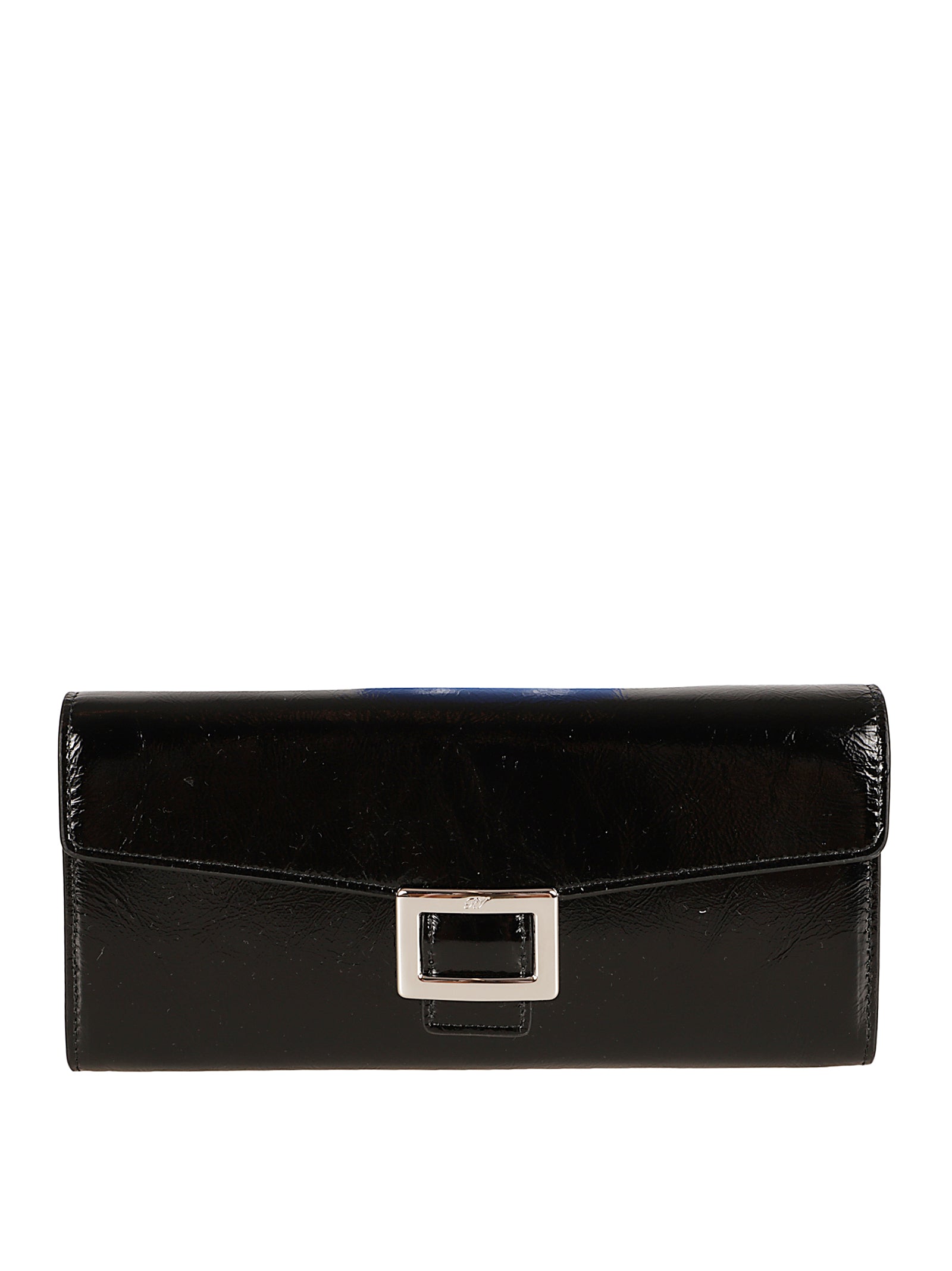 Patent Leather Wallet Bag With Square Buckle