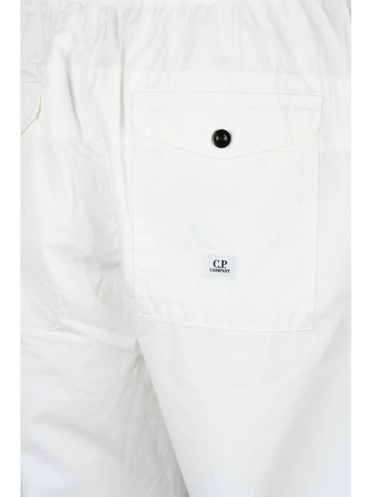 Chino Pants Elastic Waist - White