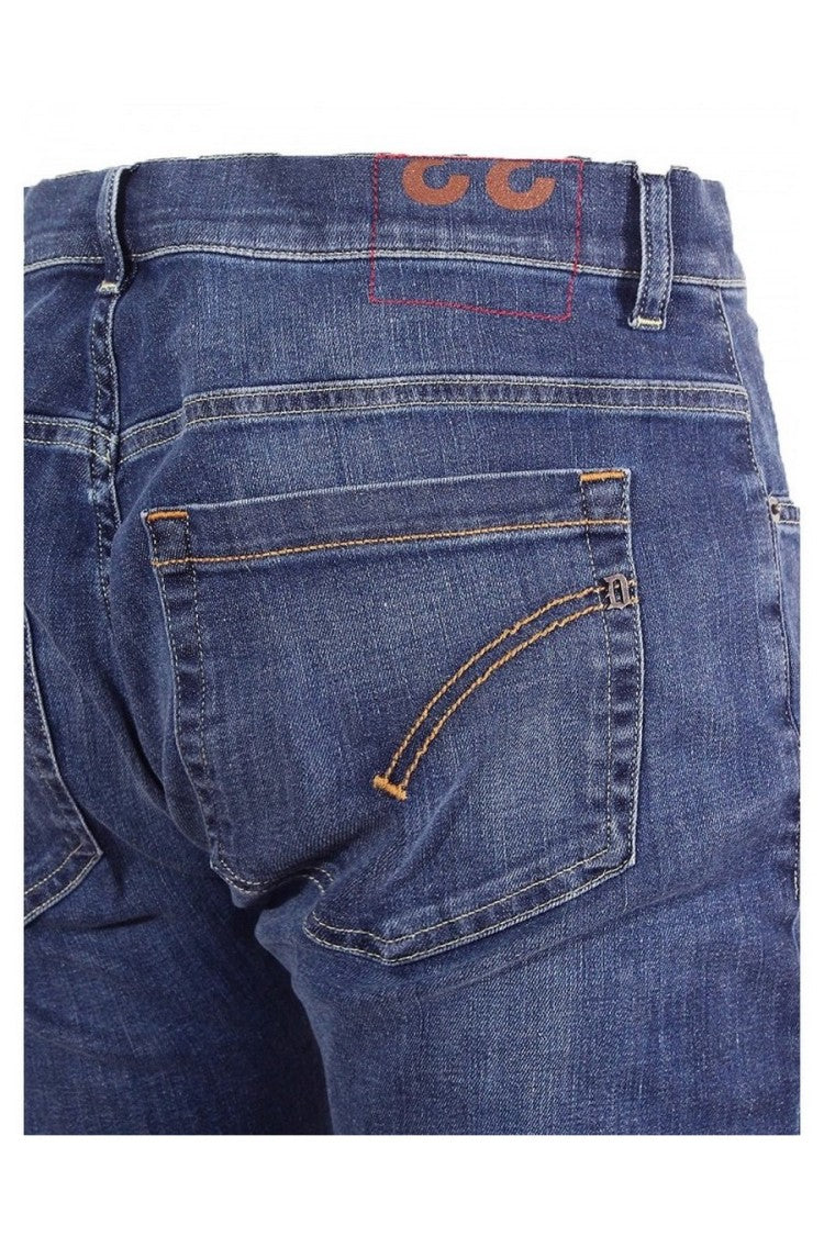 Jeansy denimowe slim fit z pięcioma kieszeniami