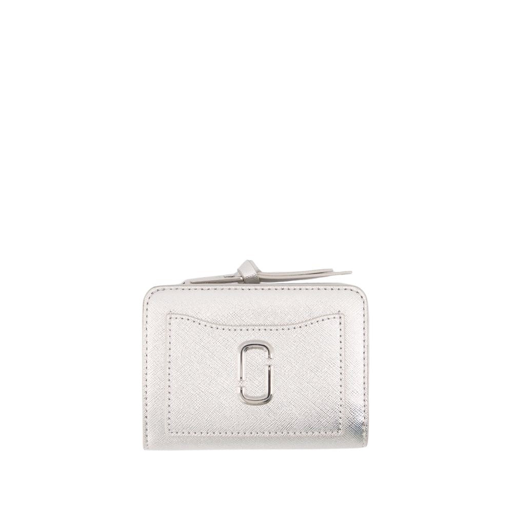 The Mini Compact Wallet - Leather - Silver