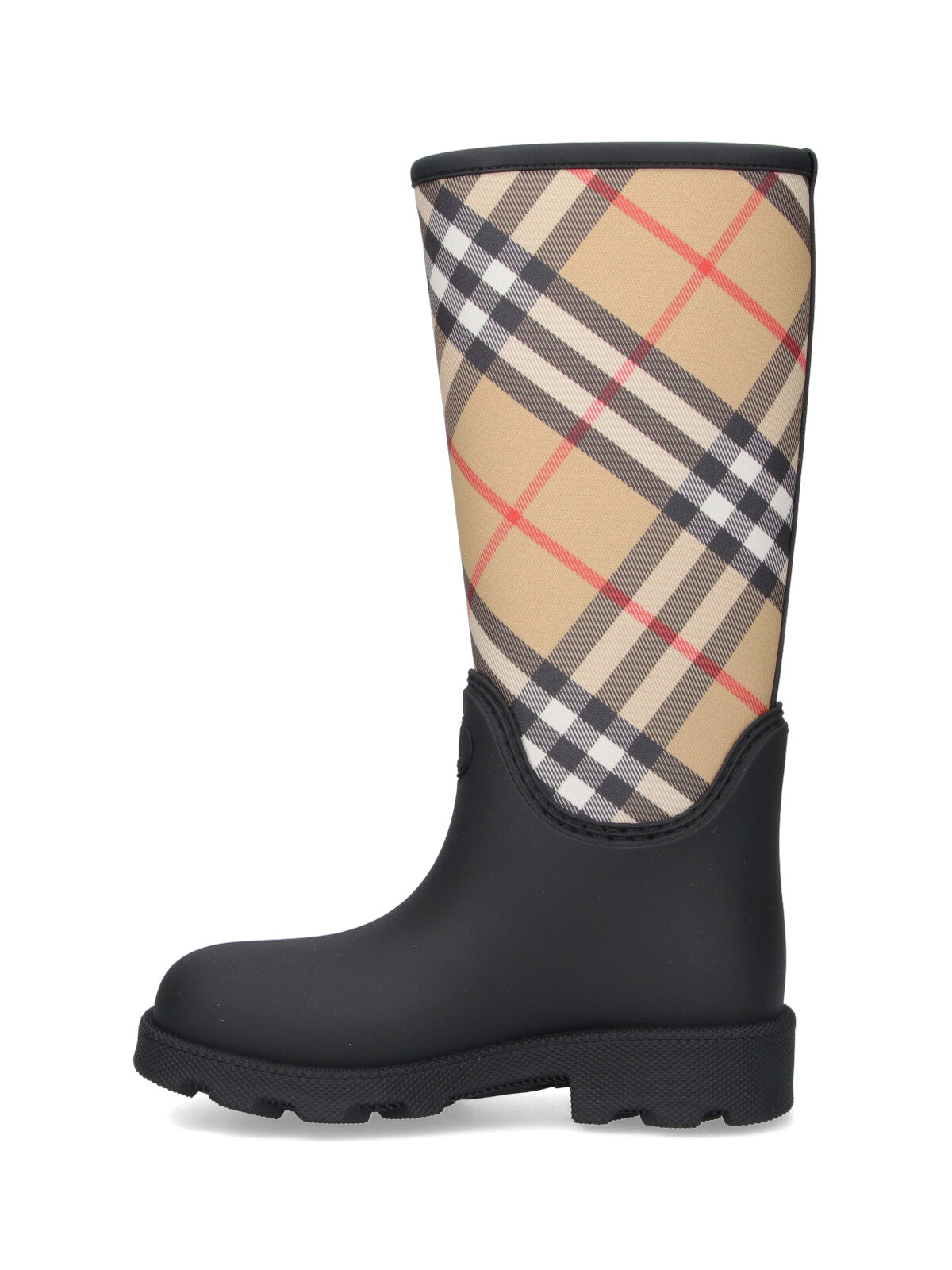 Mid-Calf Boots With Classic Plaid Upper
