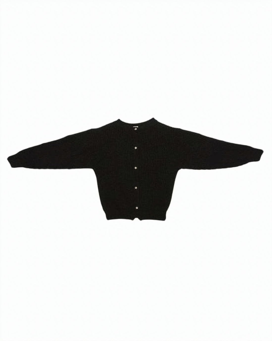 Textured Knit Cardigan with Button-Down Front