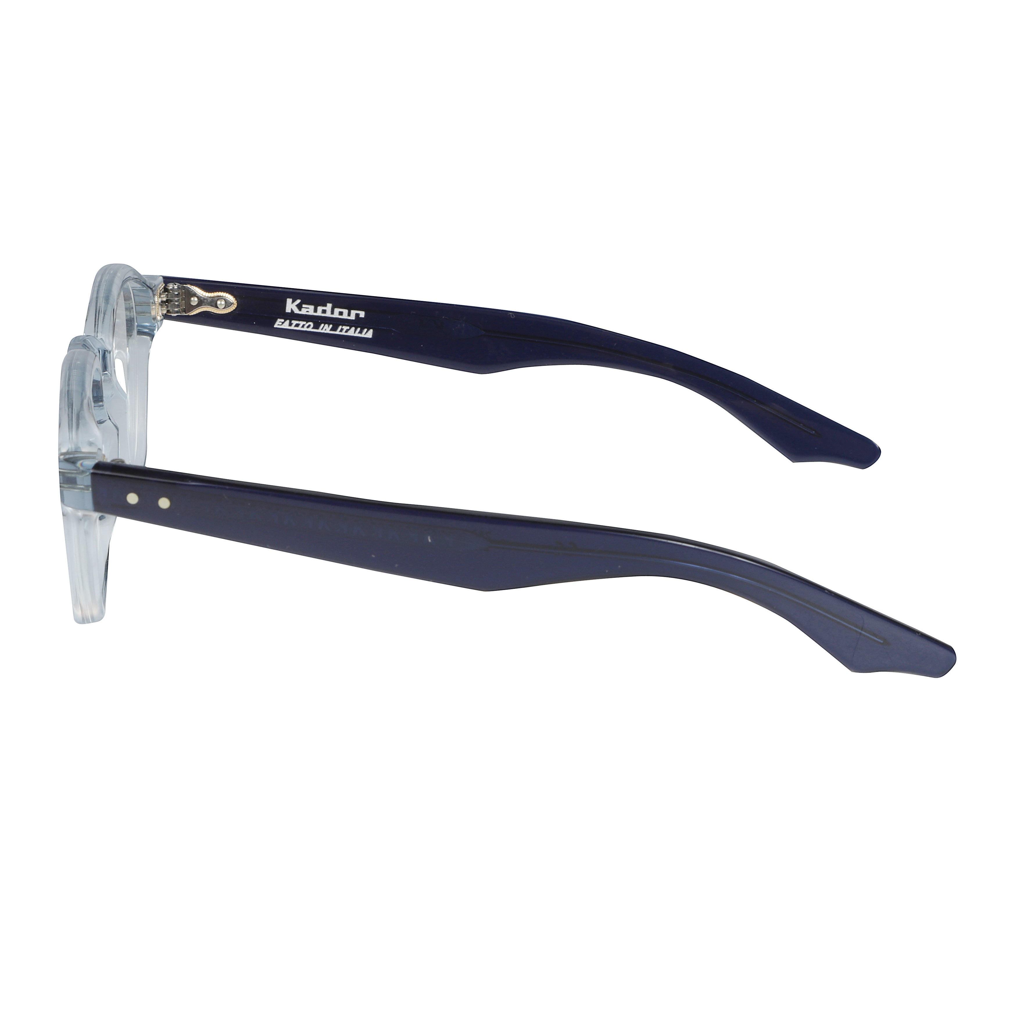 K-Master Transparent Light Blue Sunglasses with Dark Blue Temples