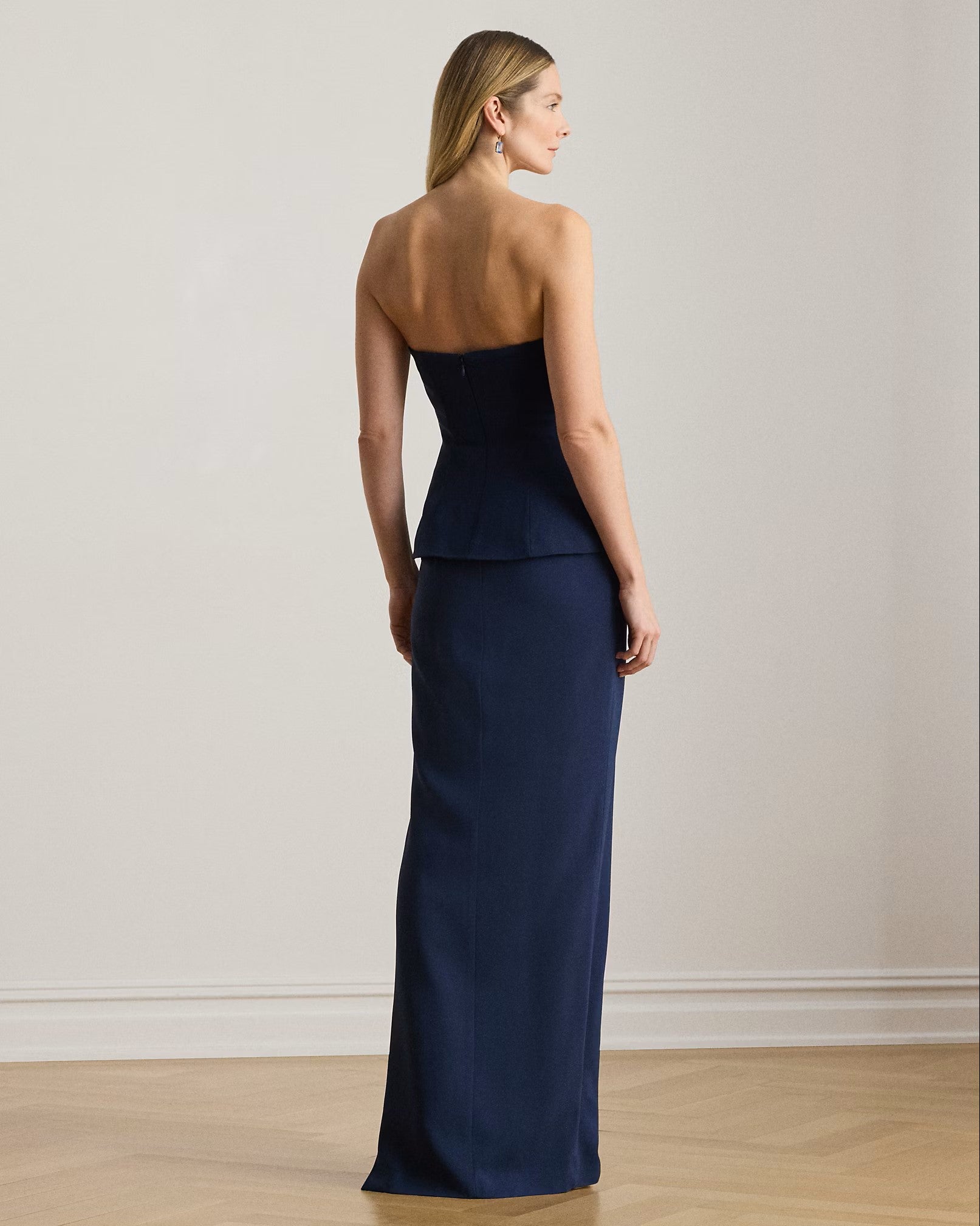 Navy Blue Stretch Cady Dress