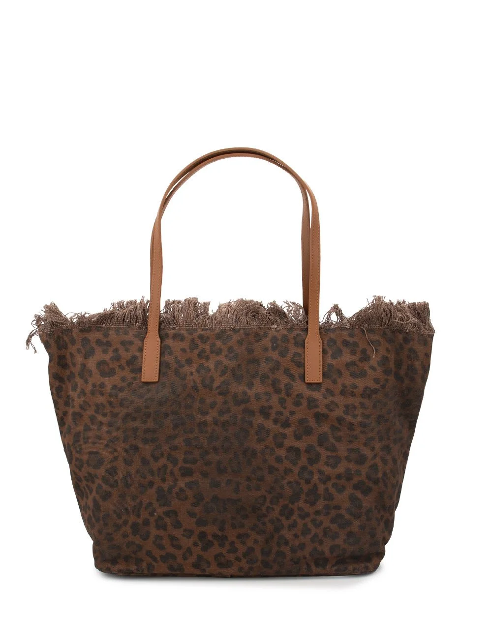 Leopard Fringe City Crossbody Bag