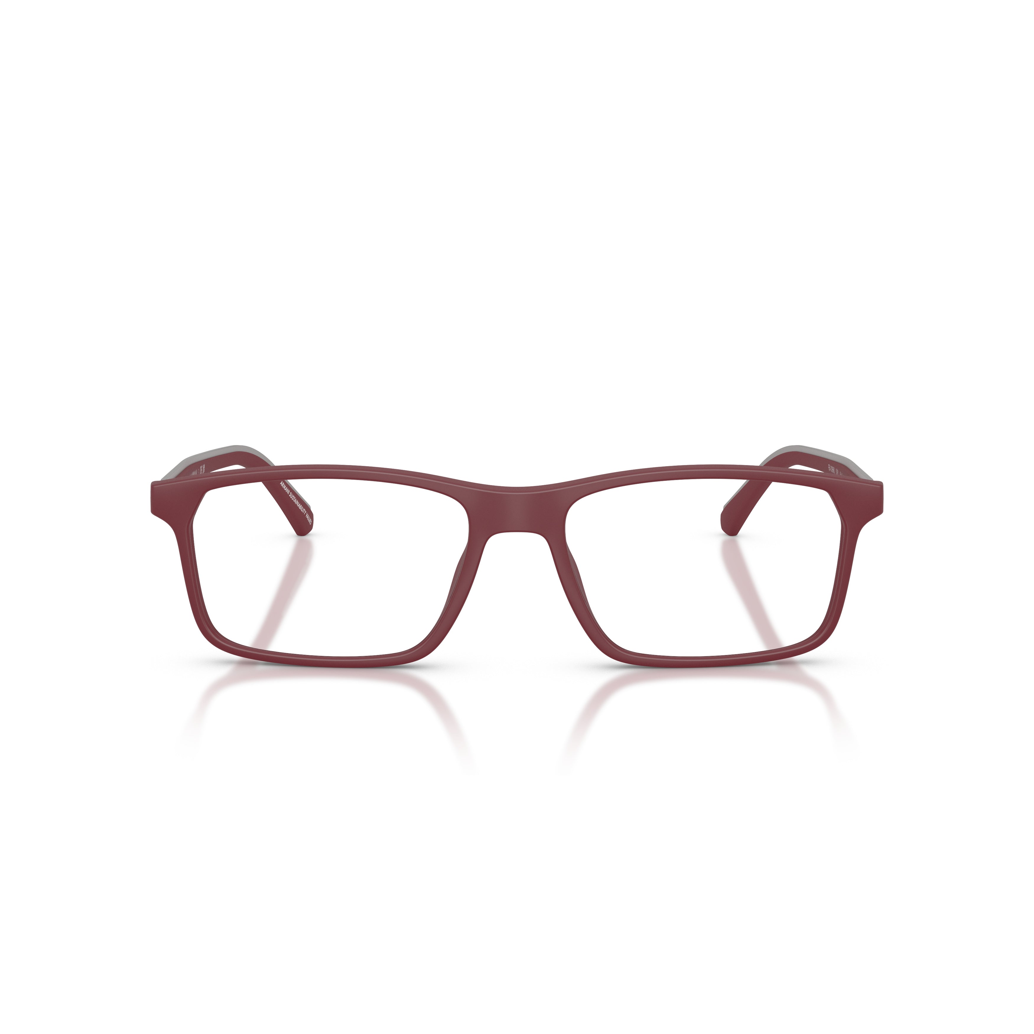 0ea3266u Rectangular Deep Burgundy Eyeglasses with Matte Finish