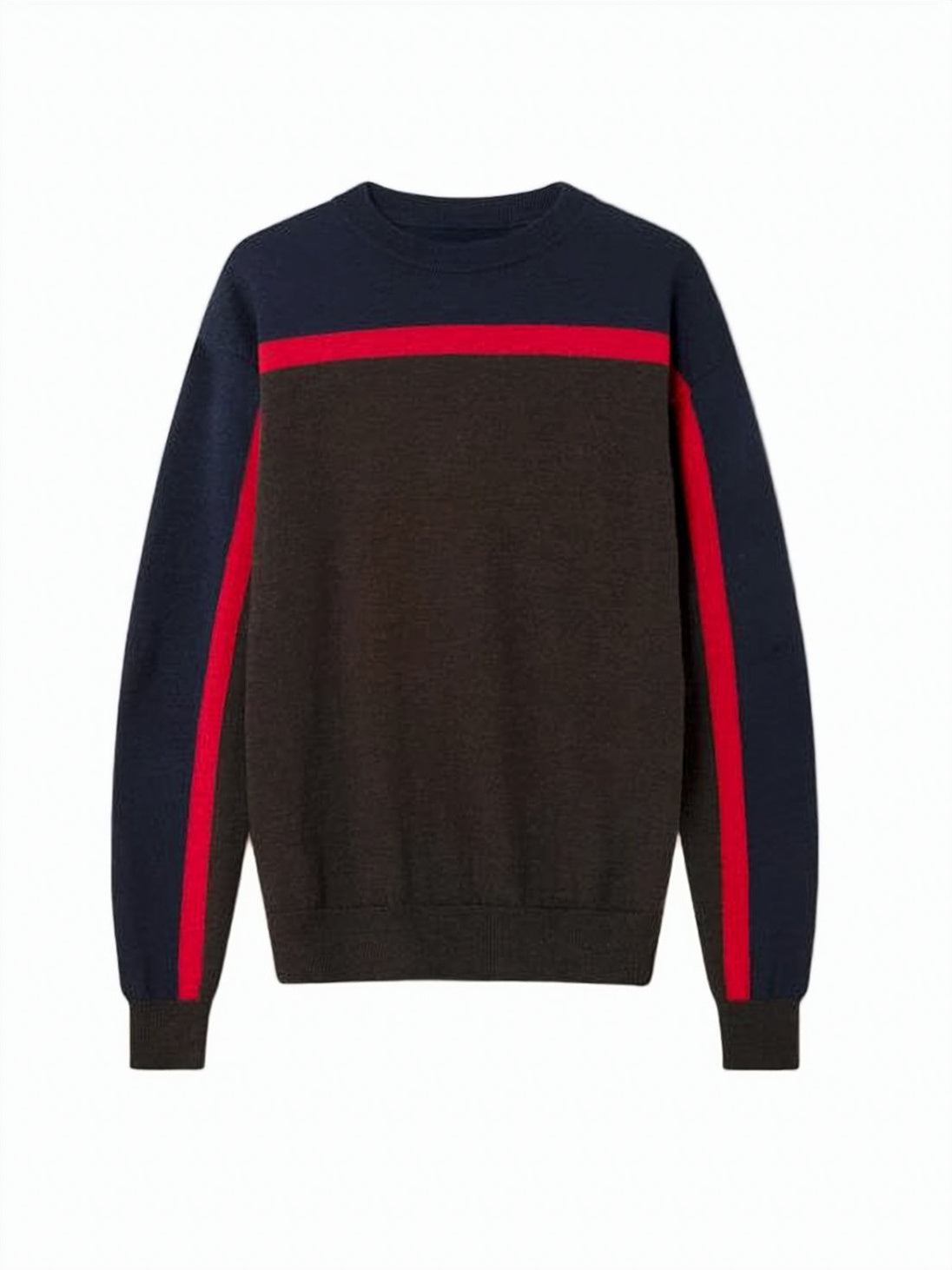 Multicolour Cashmere Knit Color-Block Sweater