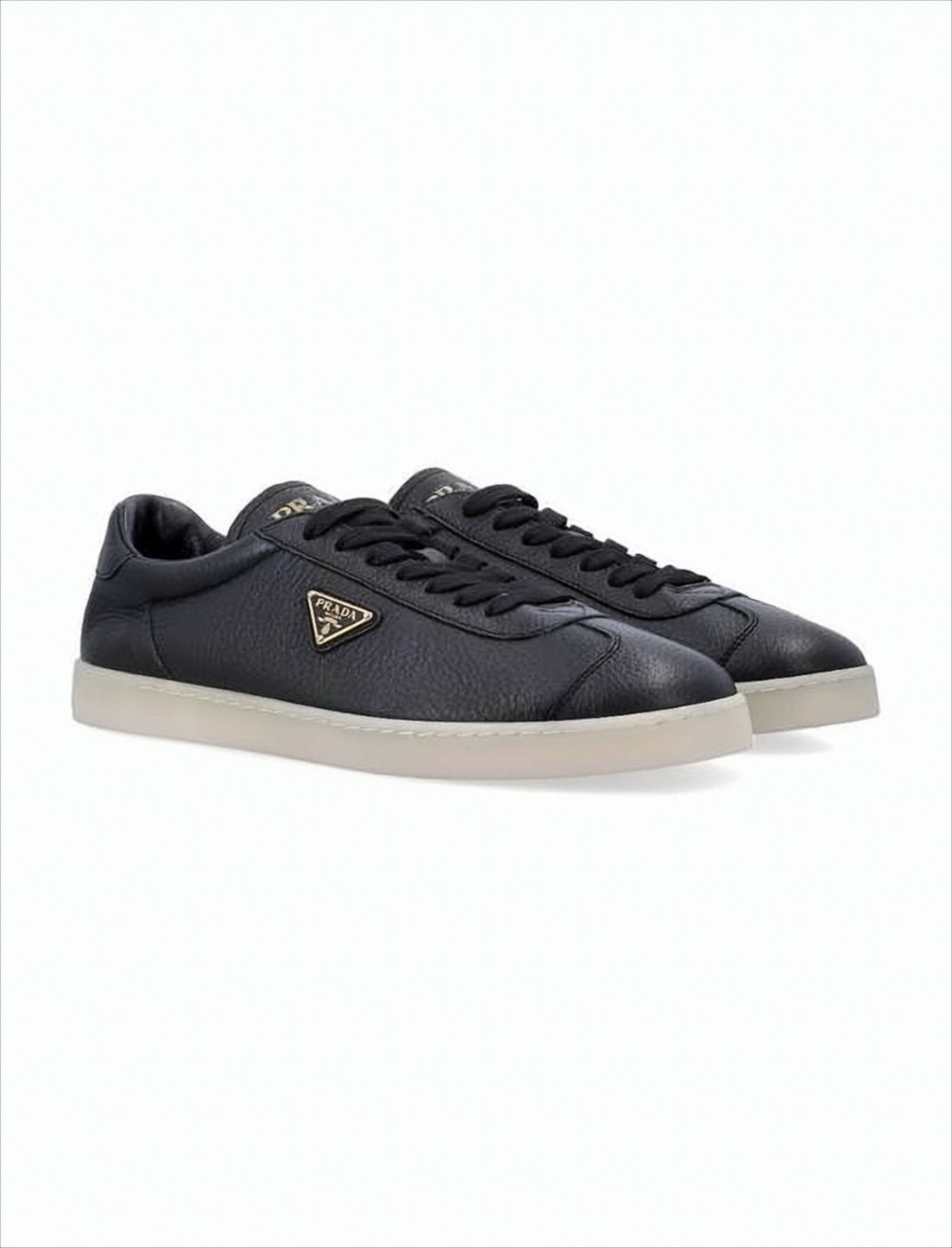 Textured Leather Low-Top Sneakers