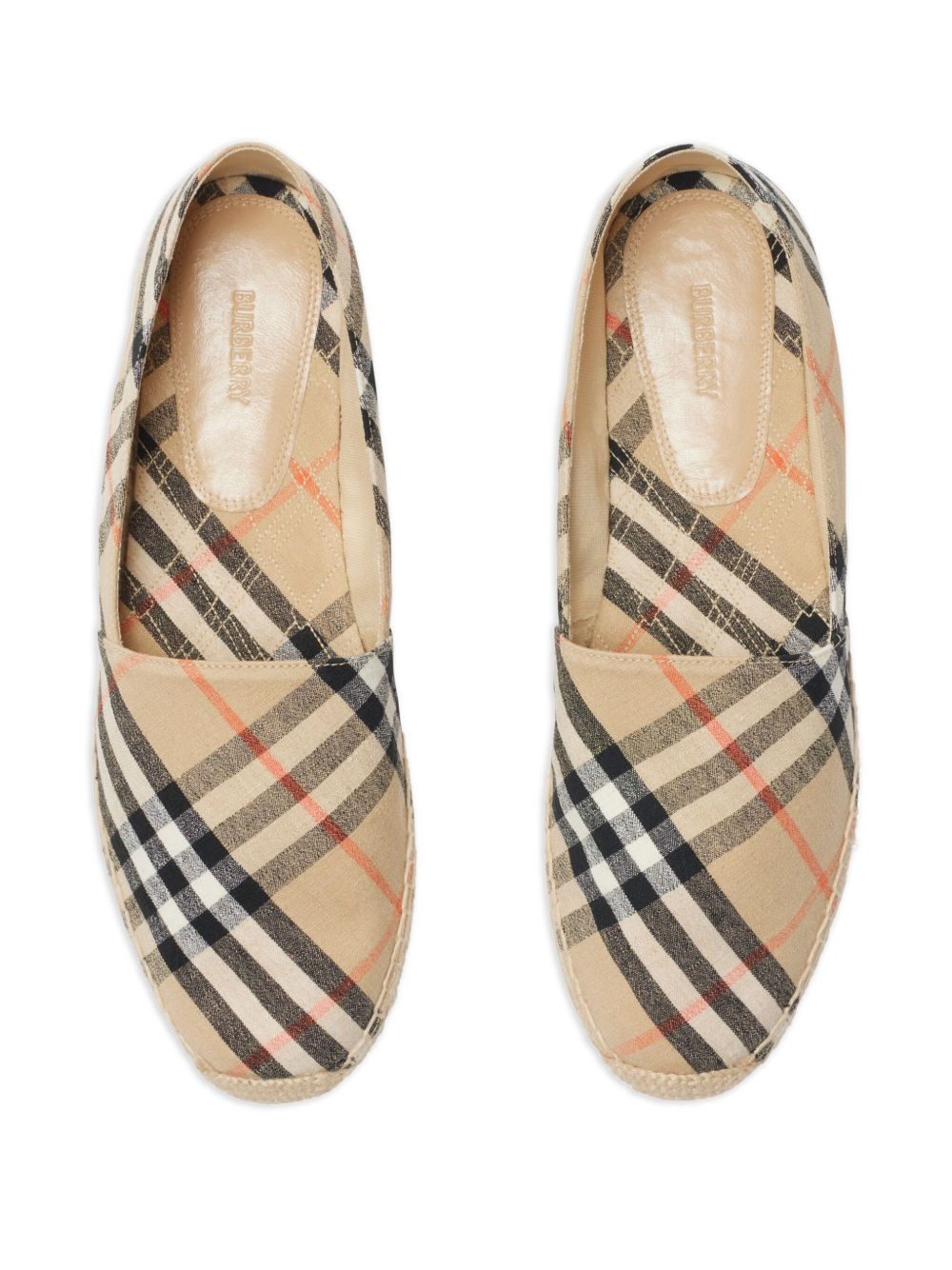Classic Slip-On Flat Shoes With Check Pattern