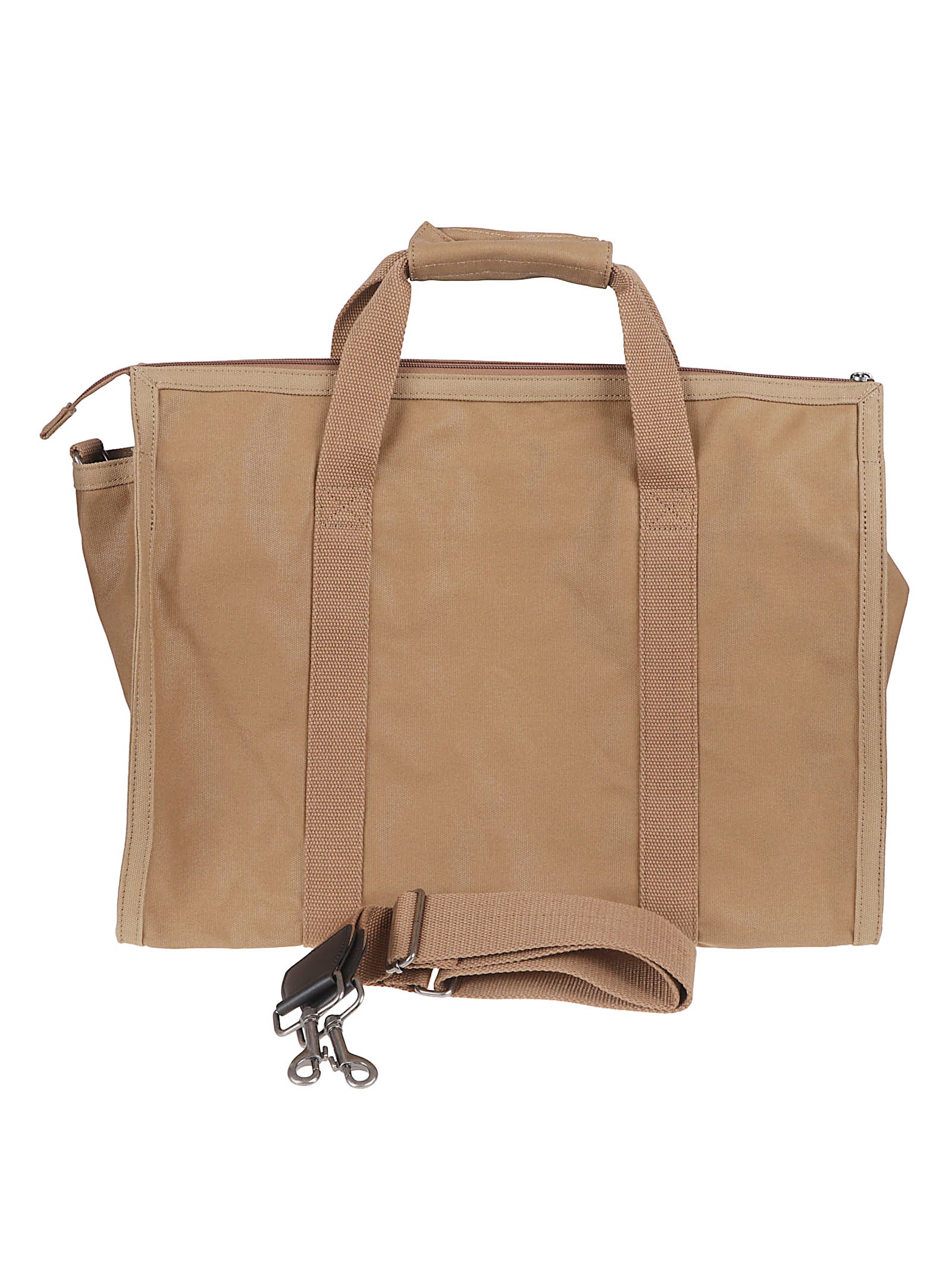 Rectangular Cotton Bag with Padded Handles and Detachable Strap