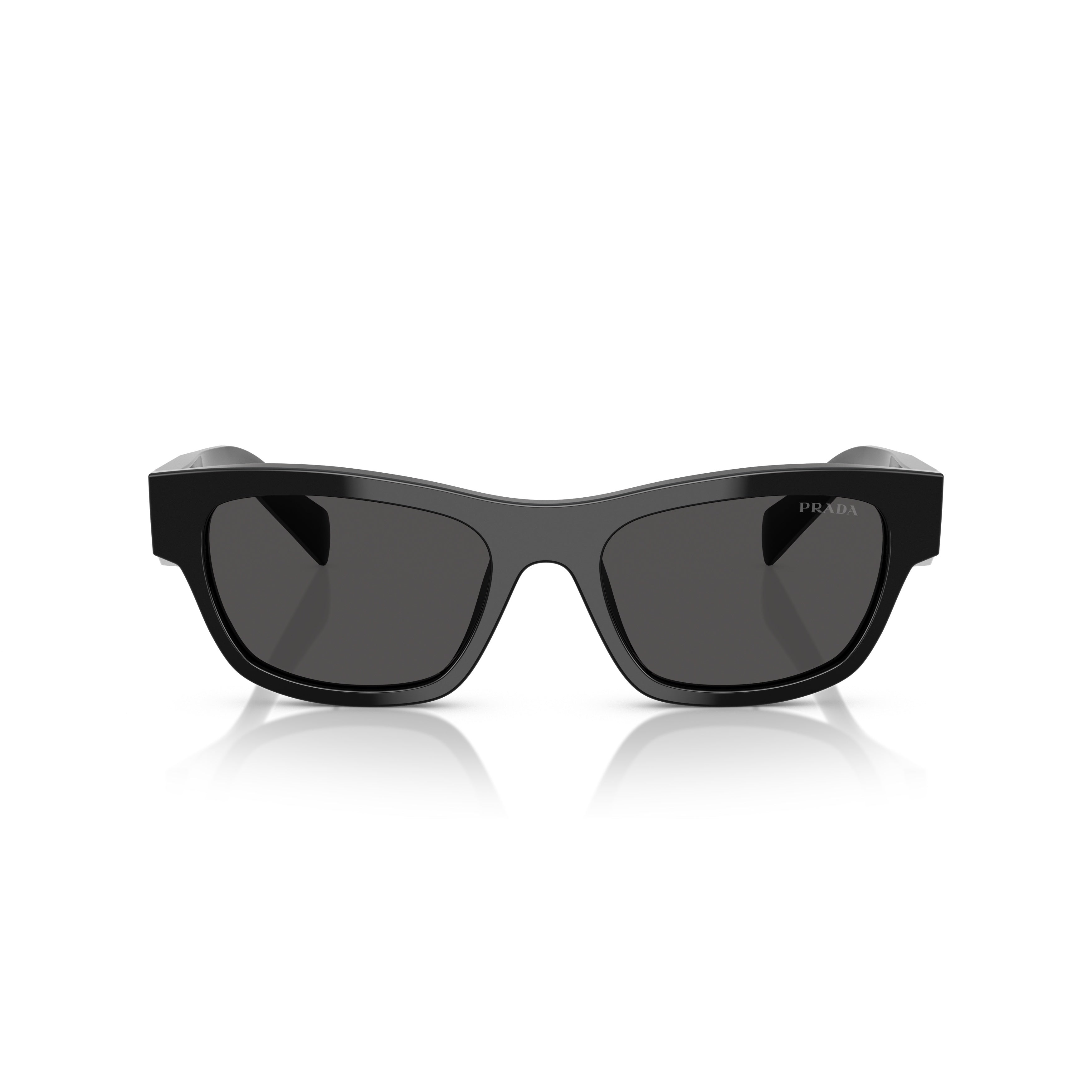 0pr B09s Bold Rectangular Frame Black Acetate Sunglasses