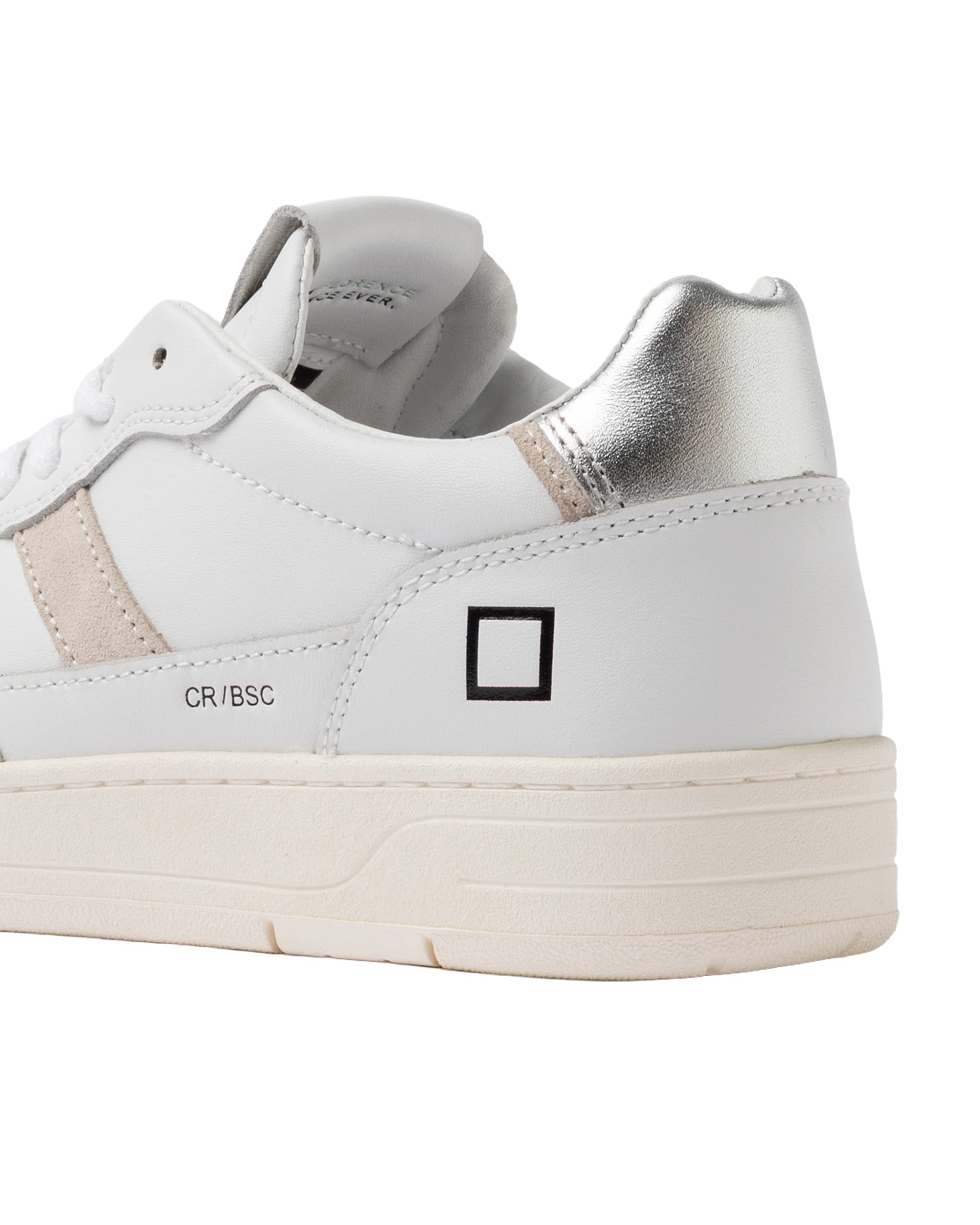 White and Silver Court 2.0 Basic Sneakers