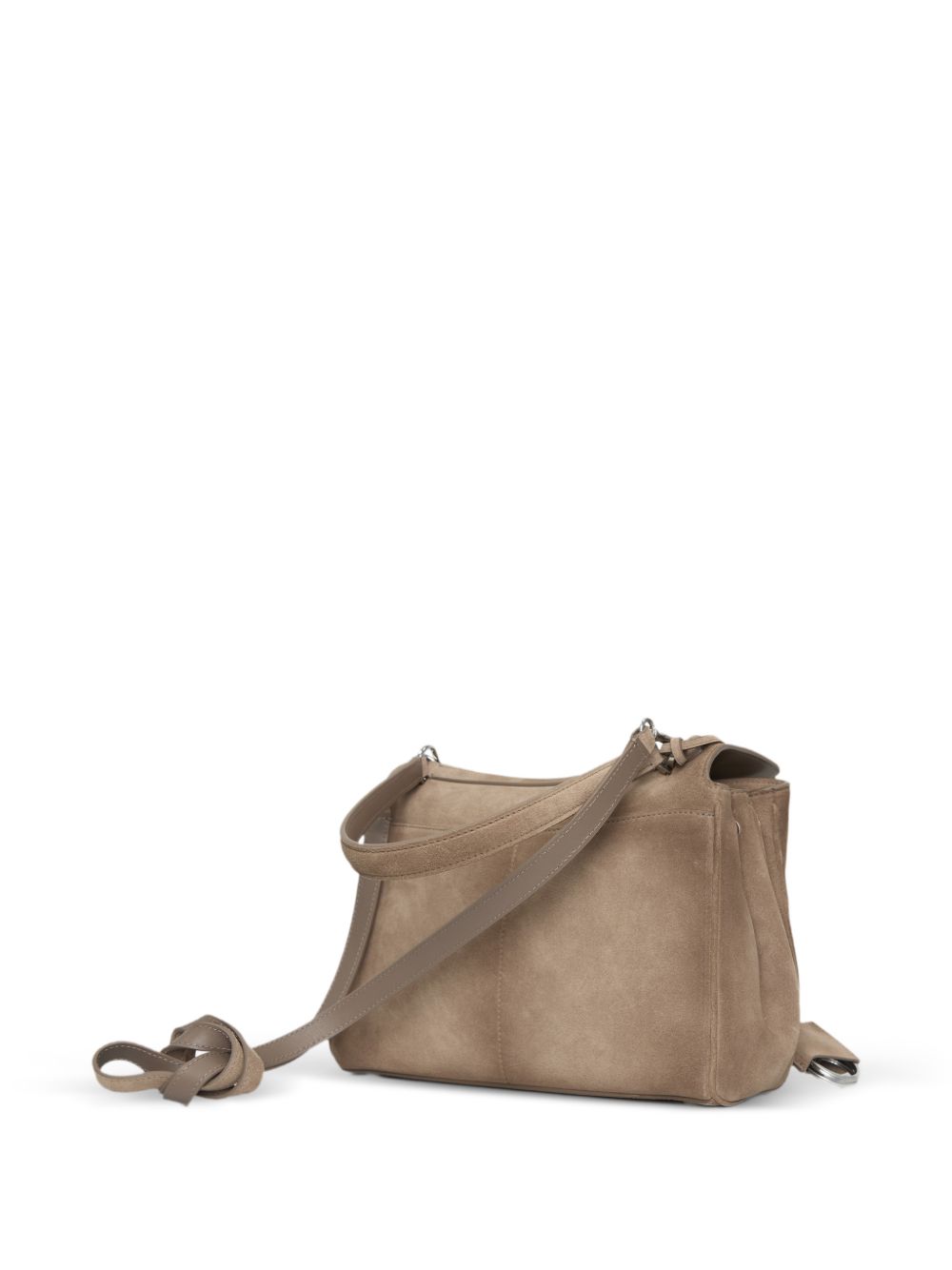 Structured Handbag In Smooth Taupe Calf Leather