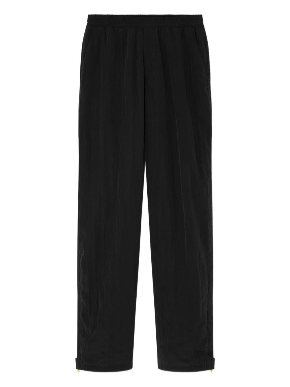 Crinkled Nylon Joggers With Refined Logo Embroidery