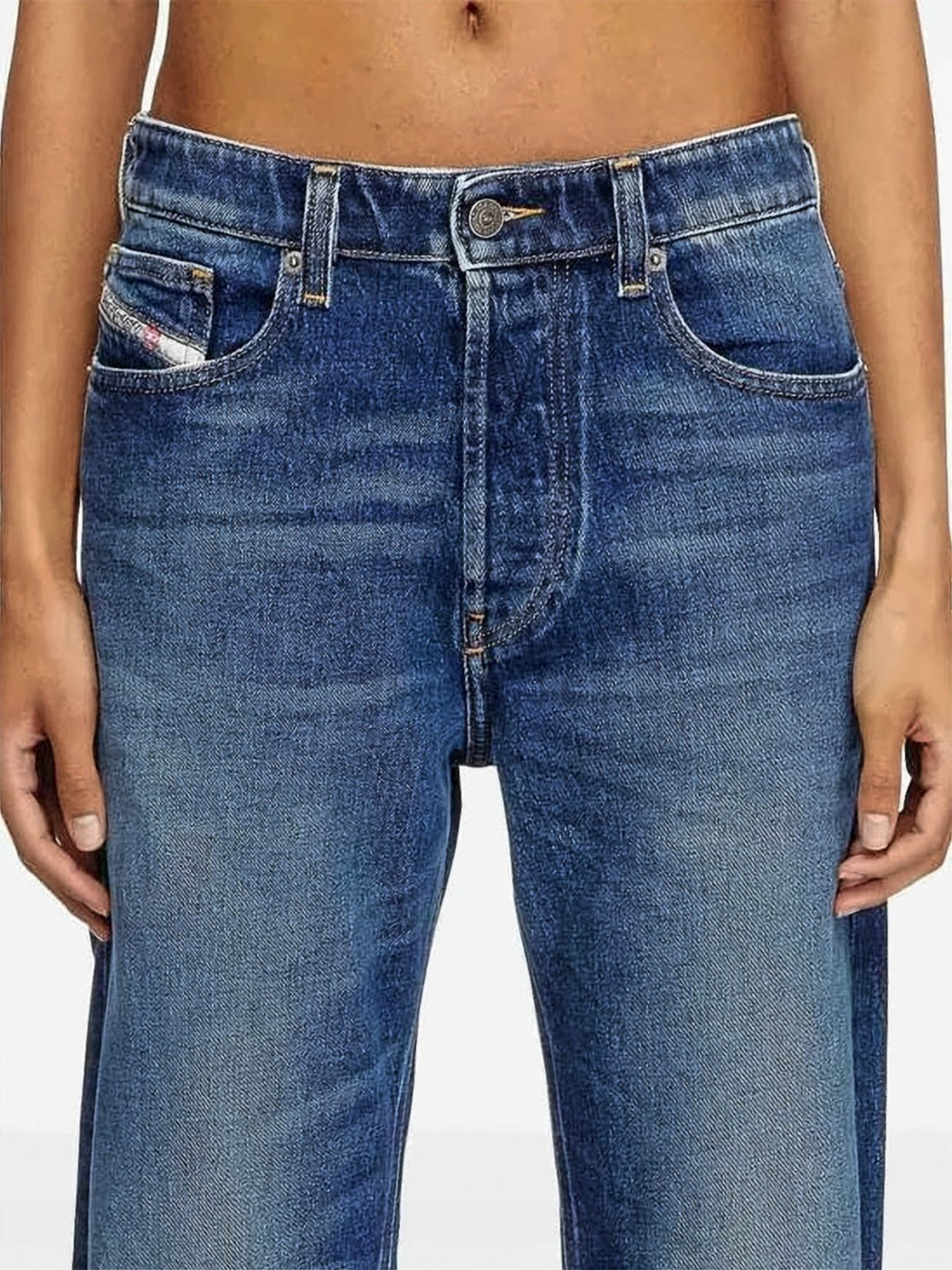 Blue Straight-Leg Slightly Relaxed Fit Jeans