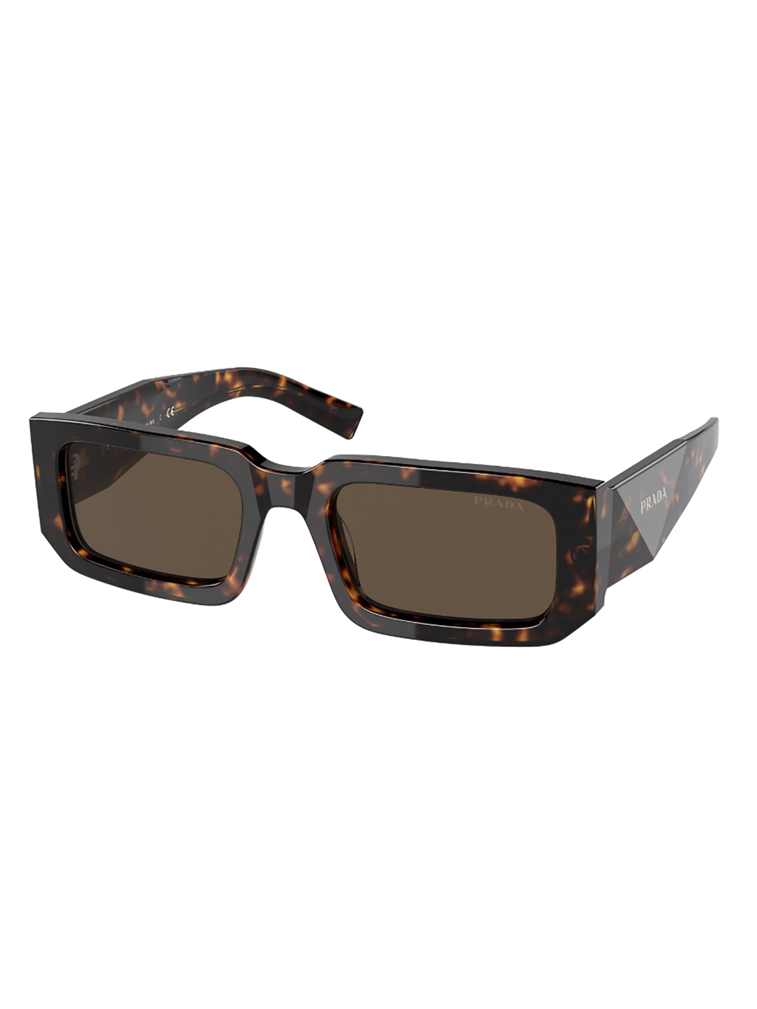 Bold Angular Tortoiseshell Frame Sunglasses
