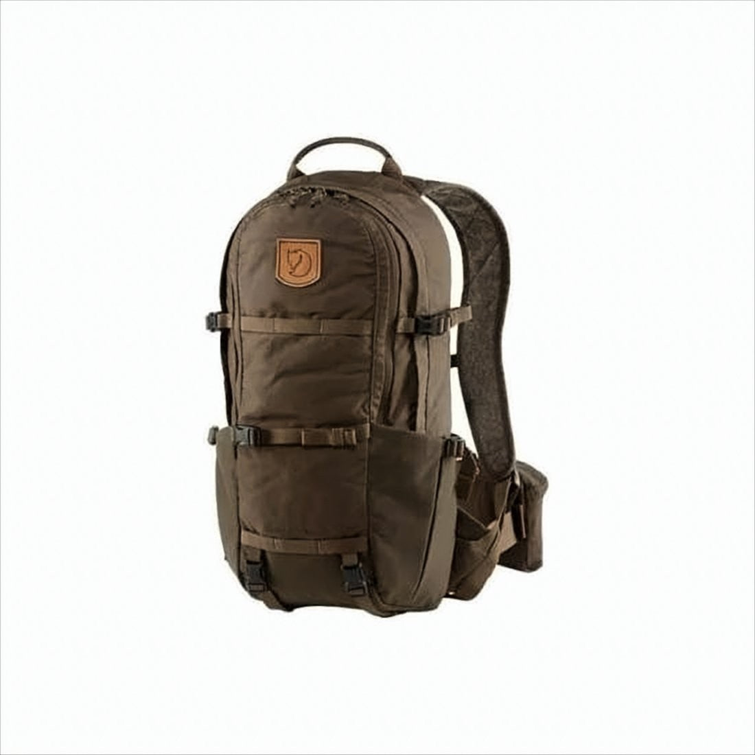 Structured Brown Backpack With Multiple Compartments