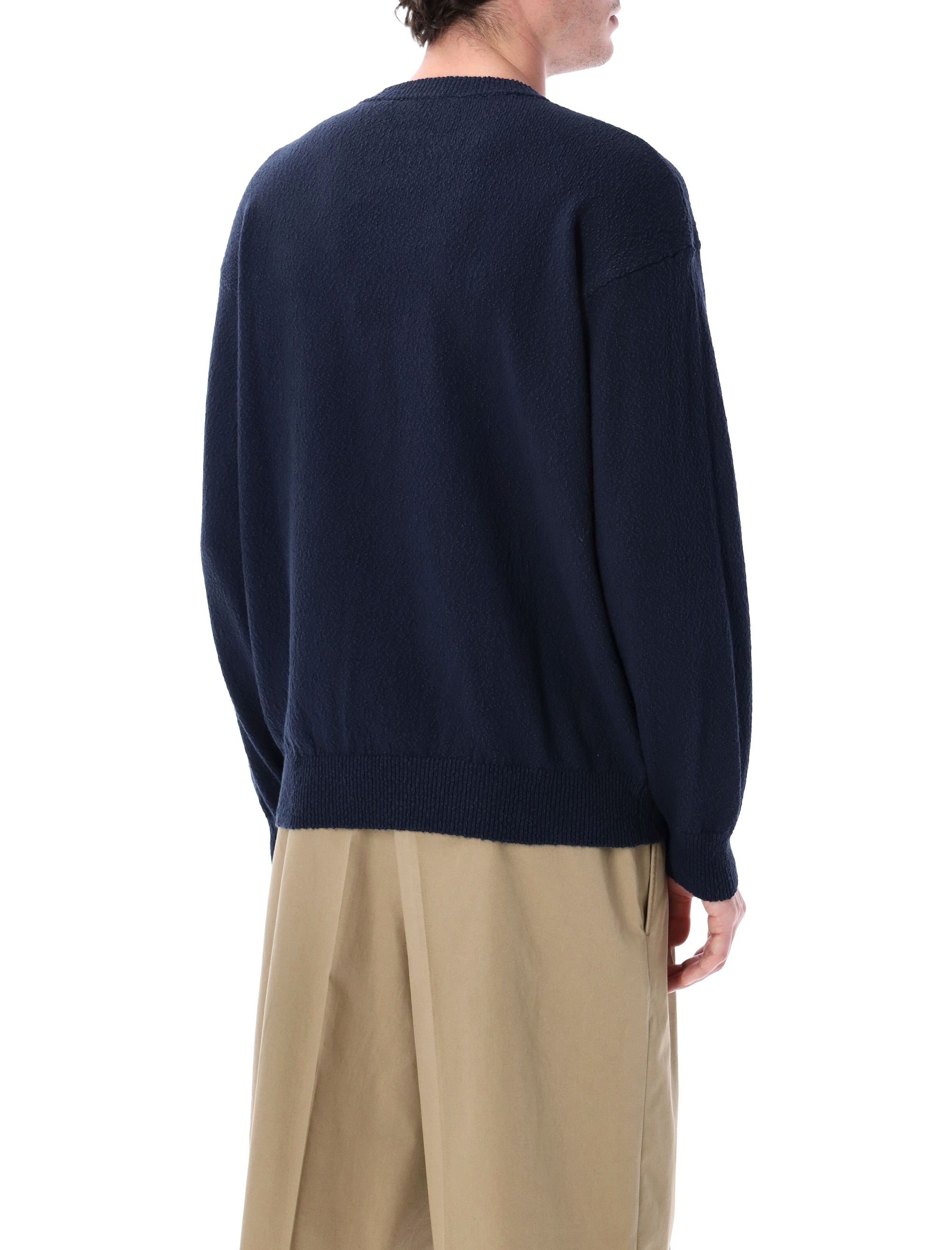 Irregular Texture Crewneck Sweater