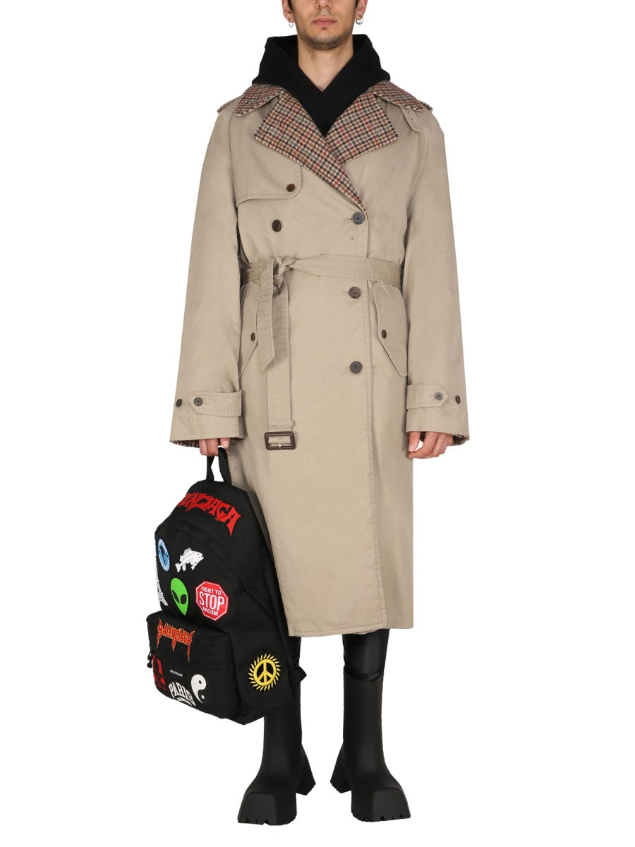 Reversible Oversized Trench Coat with Contemporary Design