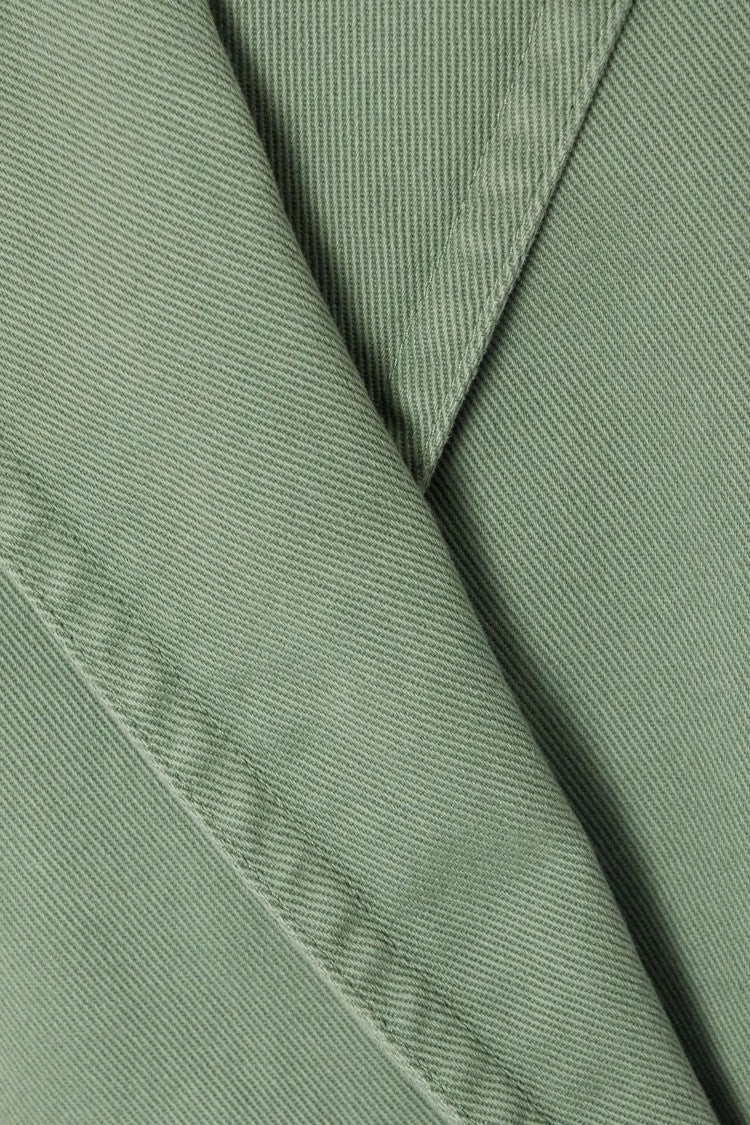 Double-Breasted Tailored Coat with Notched Lapel