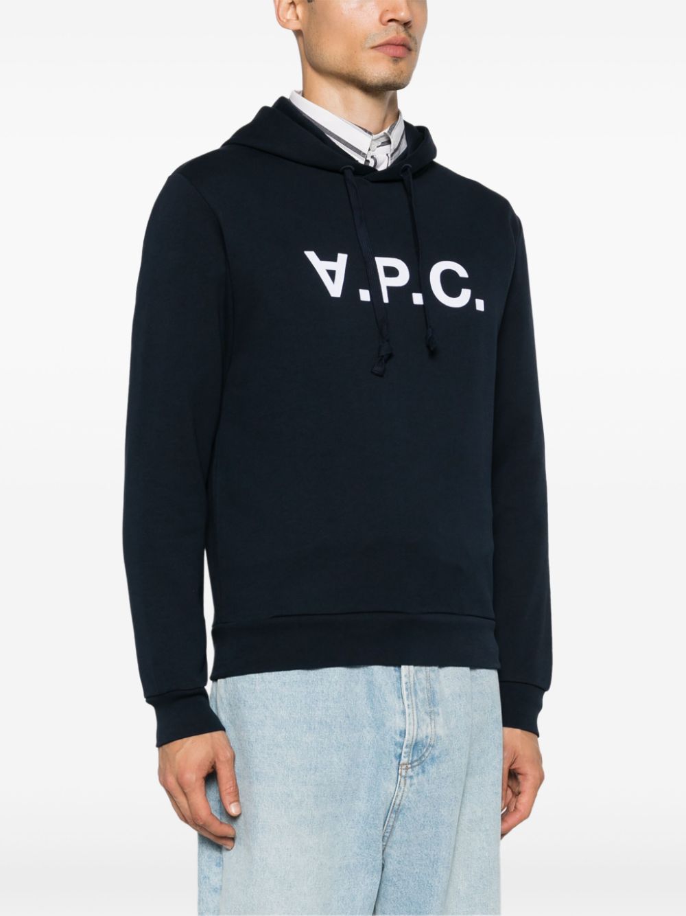 Midnight Blue Organic Cotton Blend Hoodie