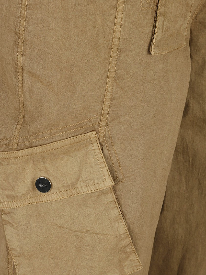 Relaxed-Fit High-Waisted Trousers With Belted Design