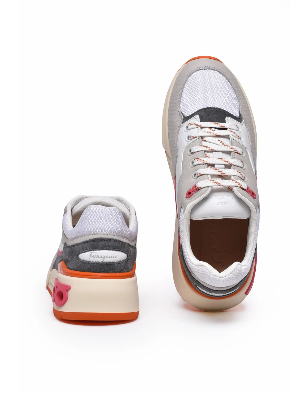 Grey Leather Sneakers