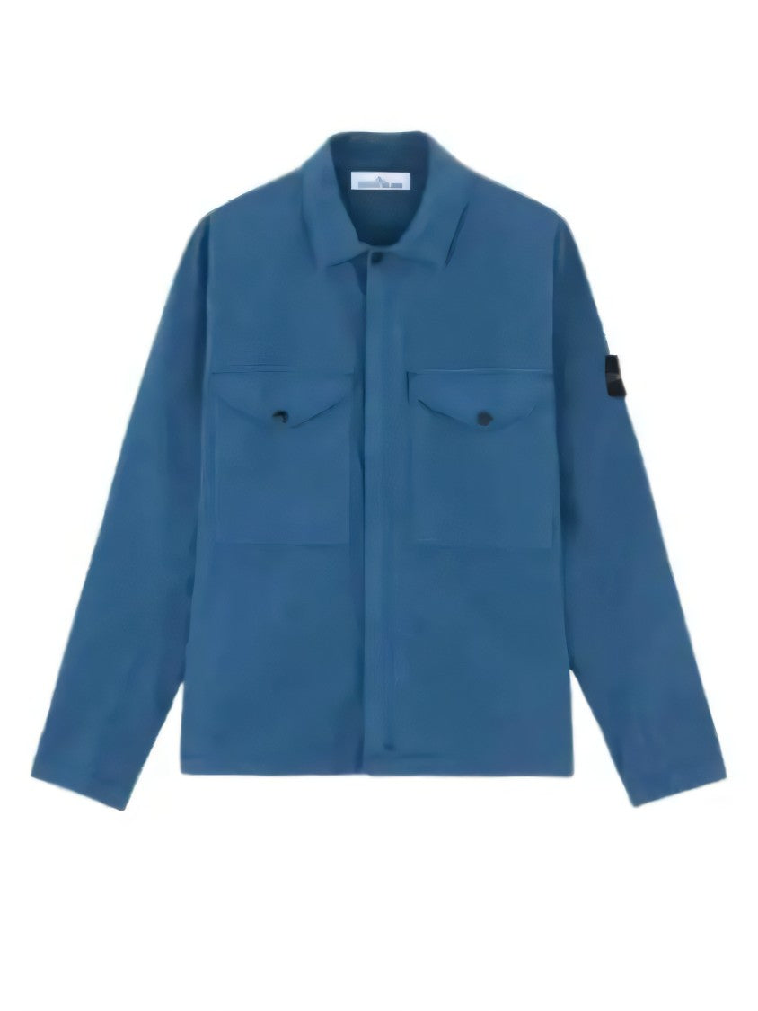 Blue Jacket with Button-Up Front