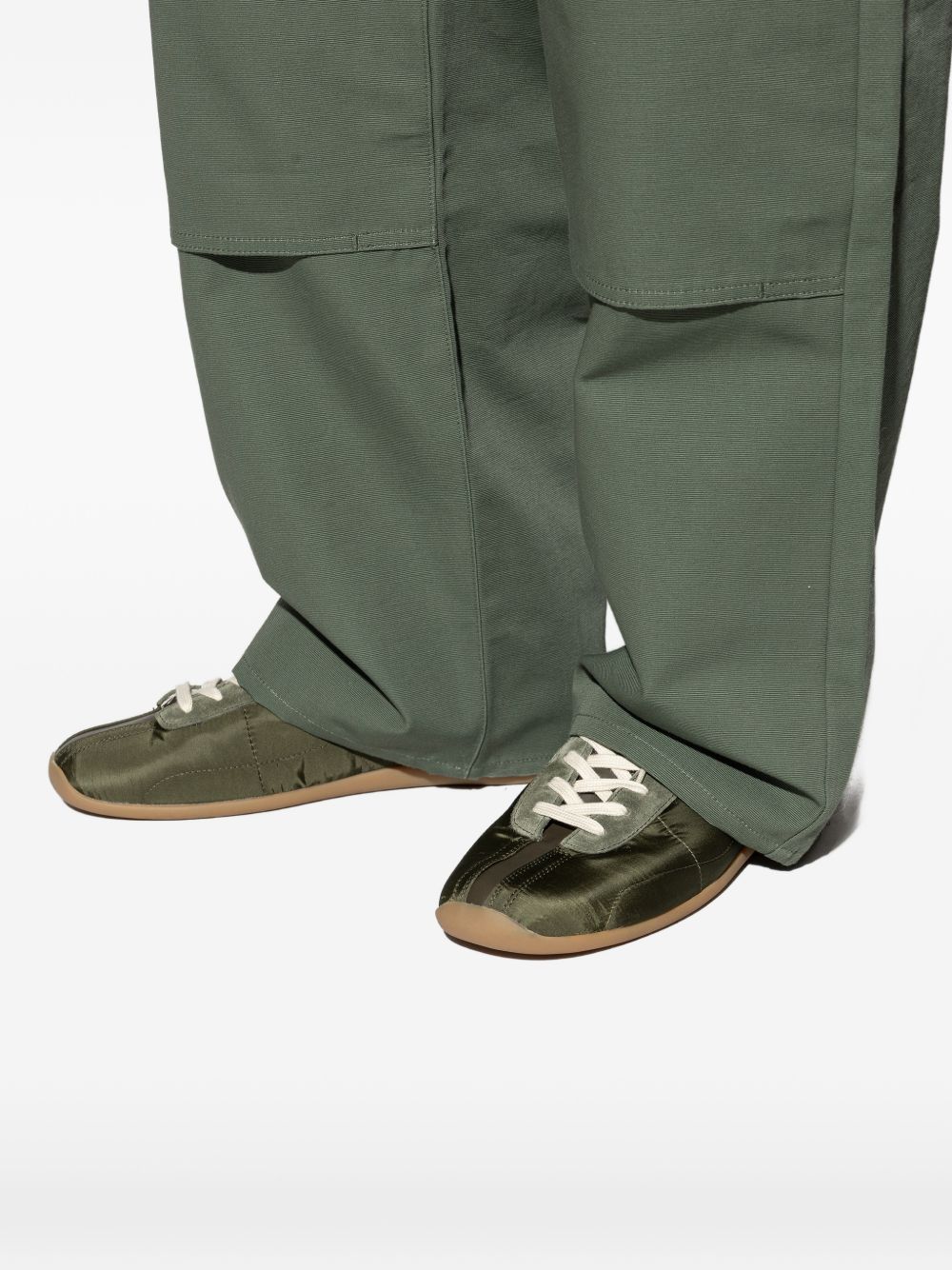 Low-Profile Silk and Nylon Sneakers