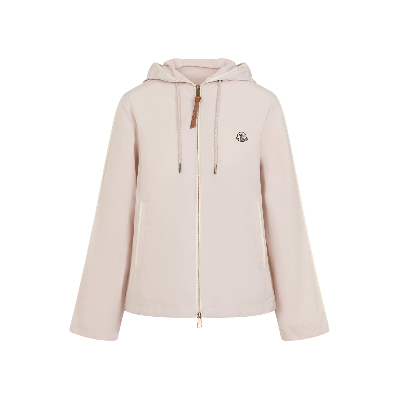 Lightweight Neutral-Finish Jacket With Drawstring Hood