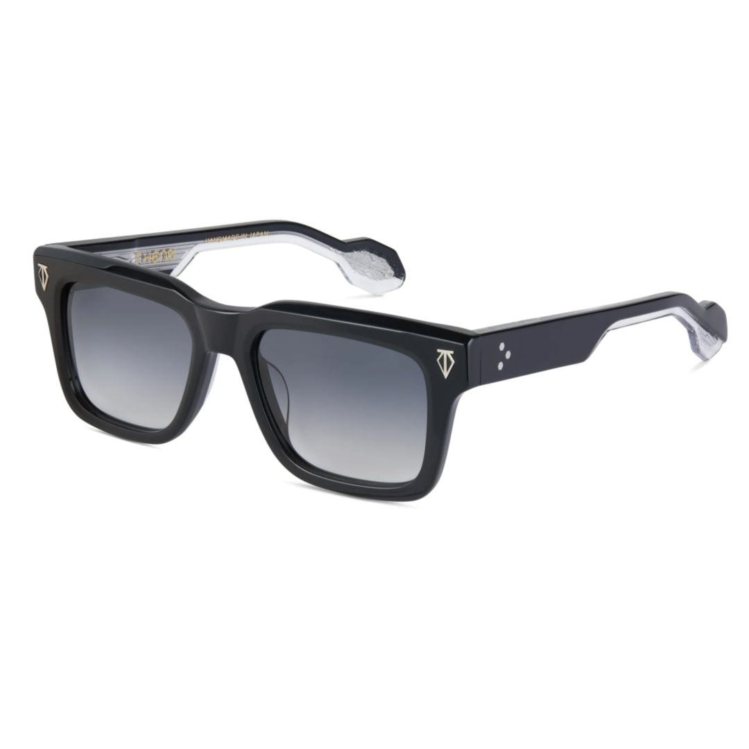 H1 Matte Black Square Frame Sunglasses with Gradient Lenses