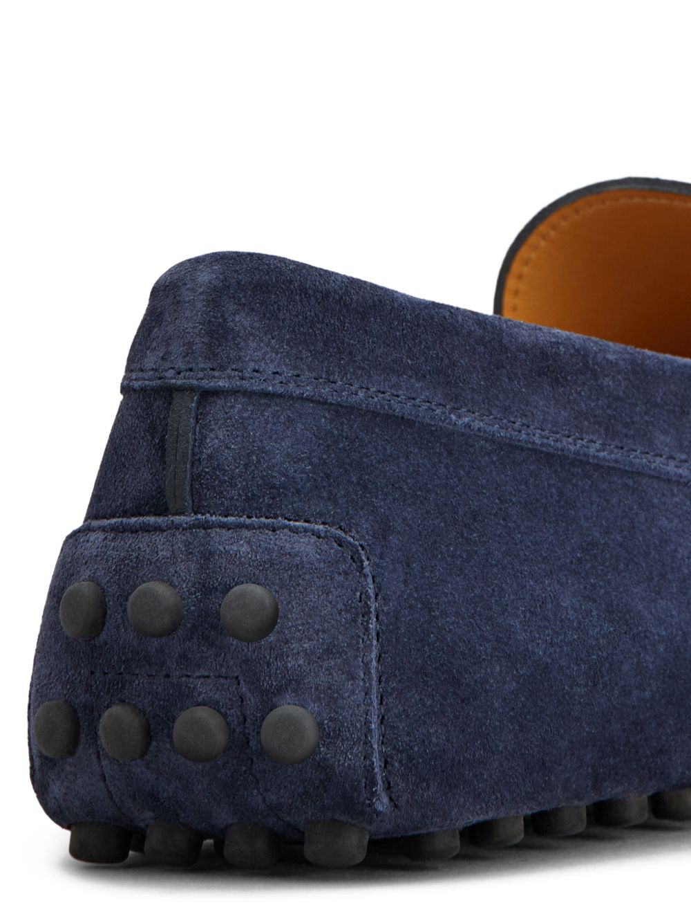 Moccasin-Style Blue Calfskin Flat Shoes