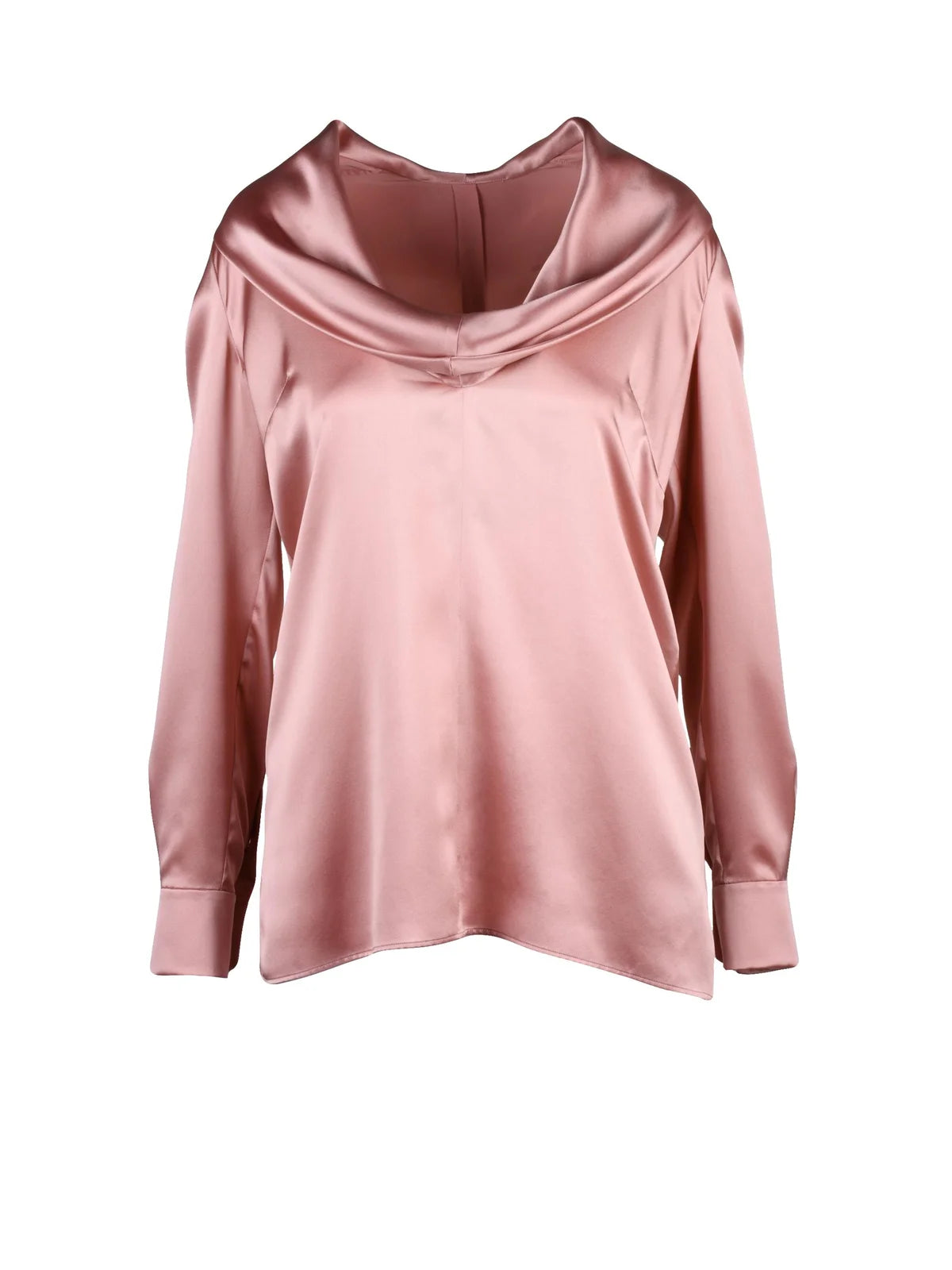 Pink Silk Satin Blouse