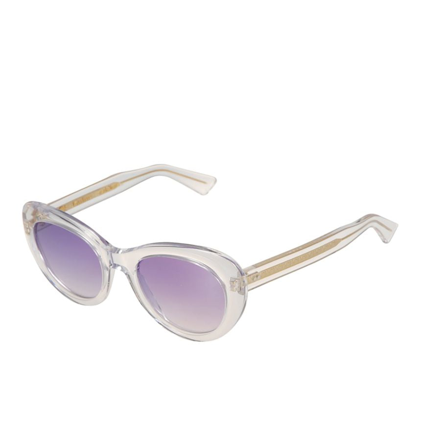Capri Translucent Beige-Tinted Sunglasses with Gradient Lenses