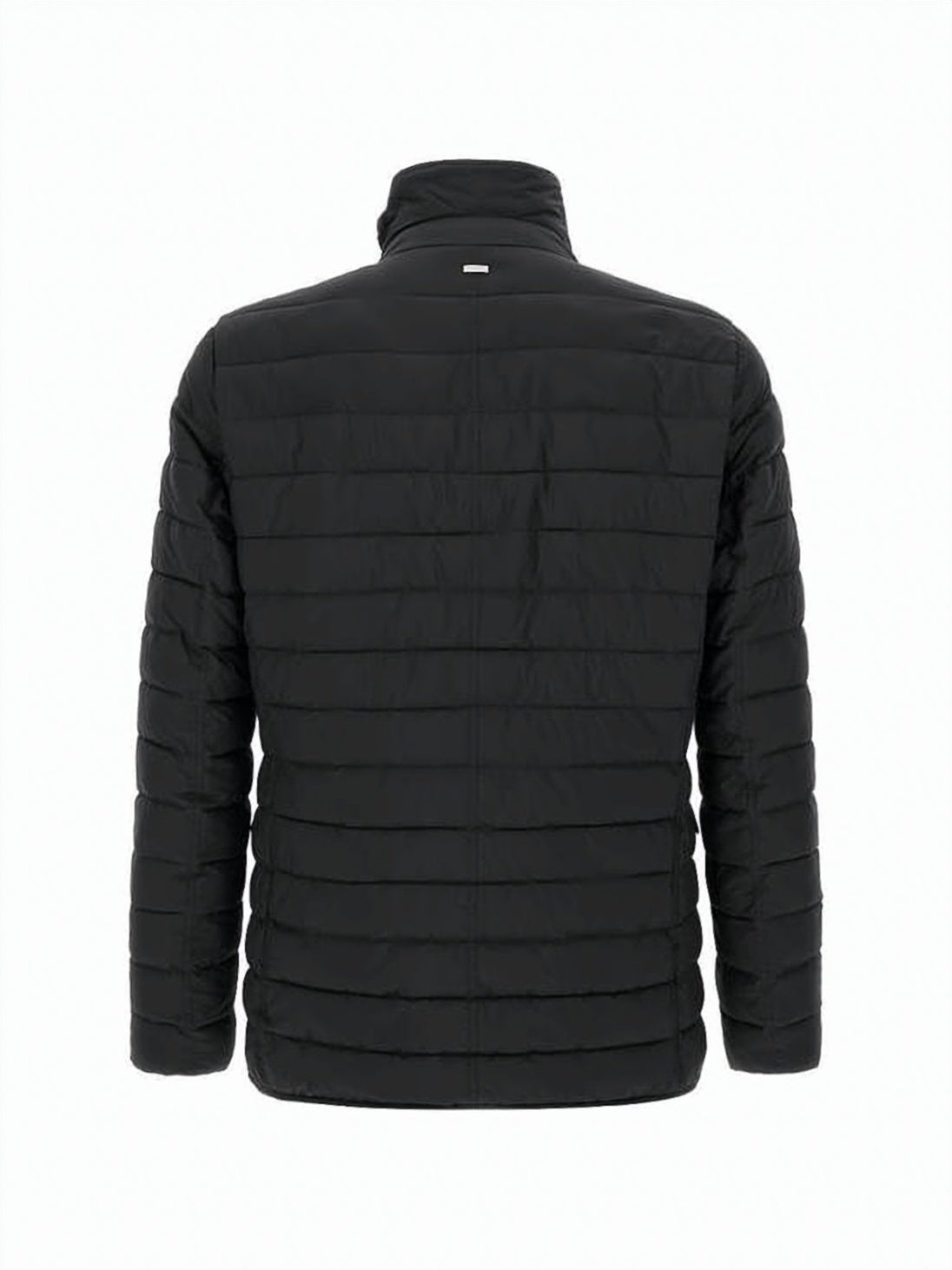 Quilted Padded Jacket With Stand-Up Collar And Flap Pockets