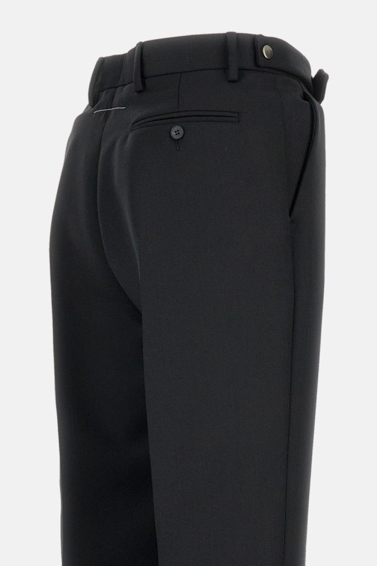 Tailored Black Trousers With Front Zip