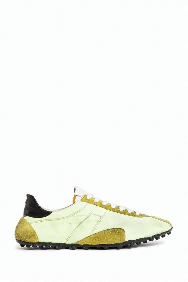 Low-Profile Sneakers With Calf Leather Accents