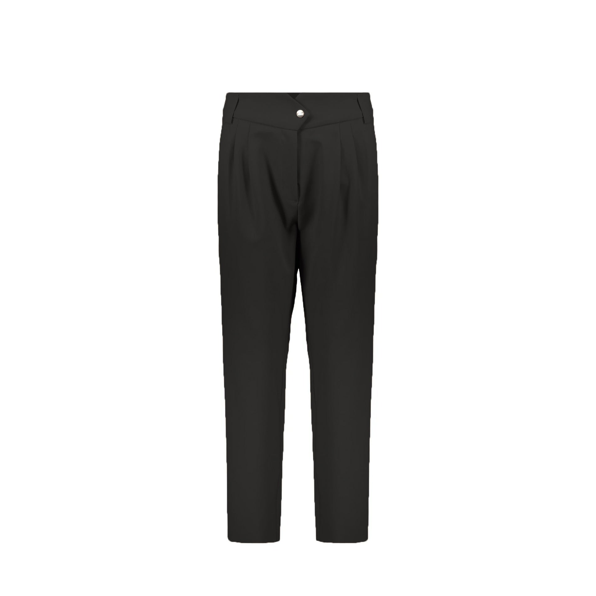 Pleated Front Black Tailored Trousers