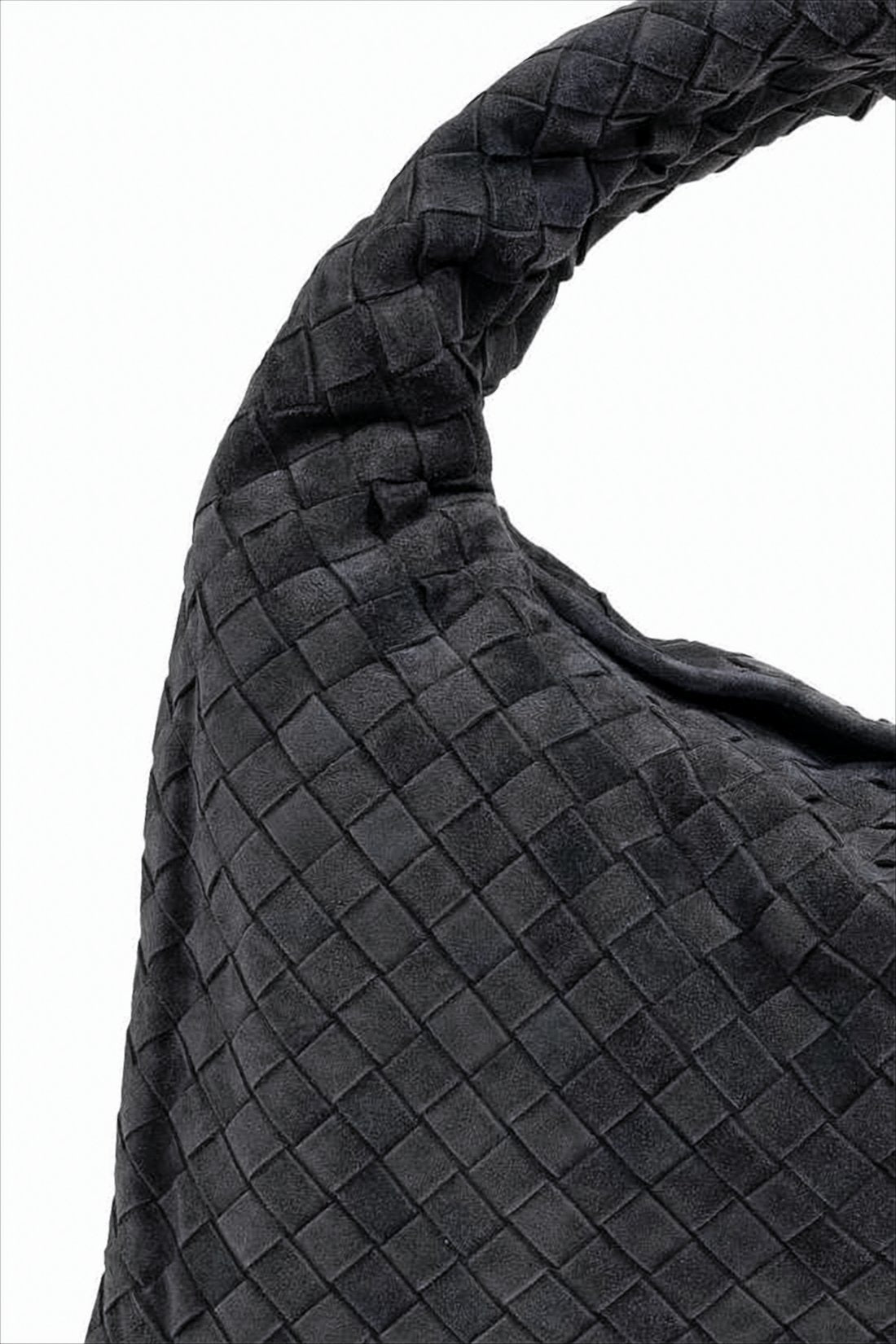 Woven Calf Leather Slouchy Tote Bag