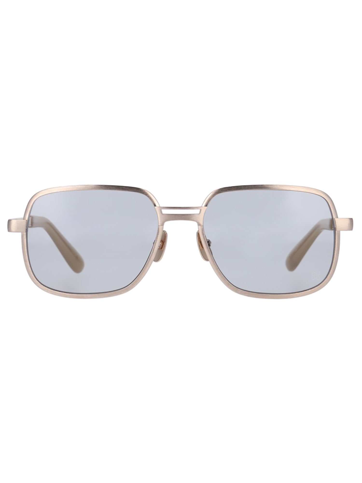 Square Metallic Frame Sunglasses with Elegant Temples