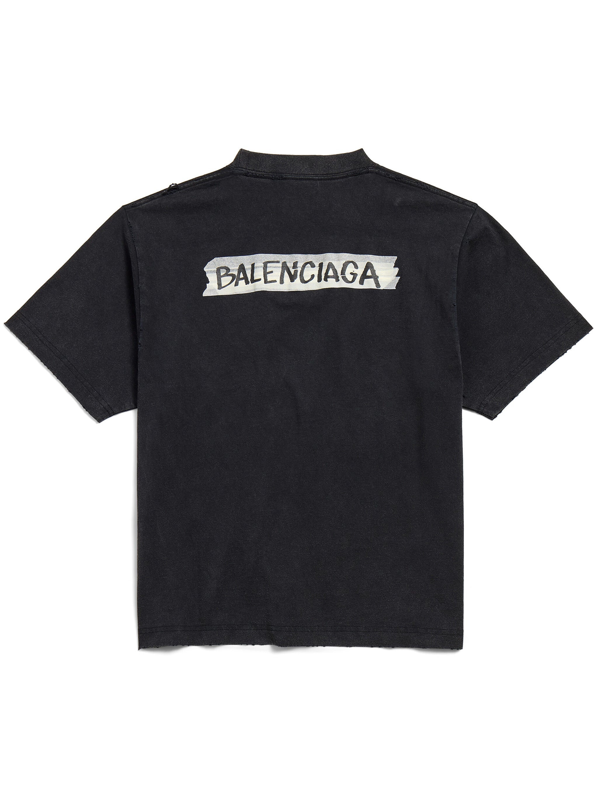 Black Medium Fit Boxy Graphic T-Shirt