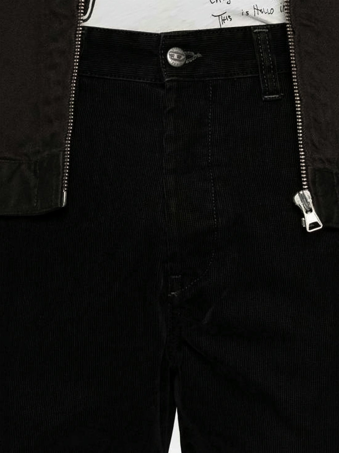 Straight-Leg Casual Pants with Textured Fabric